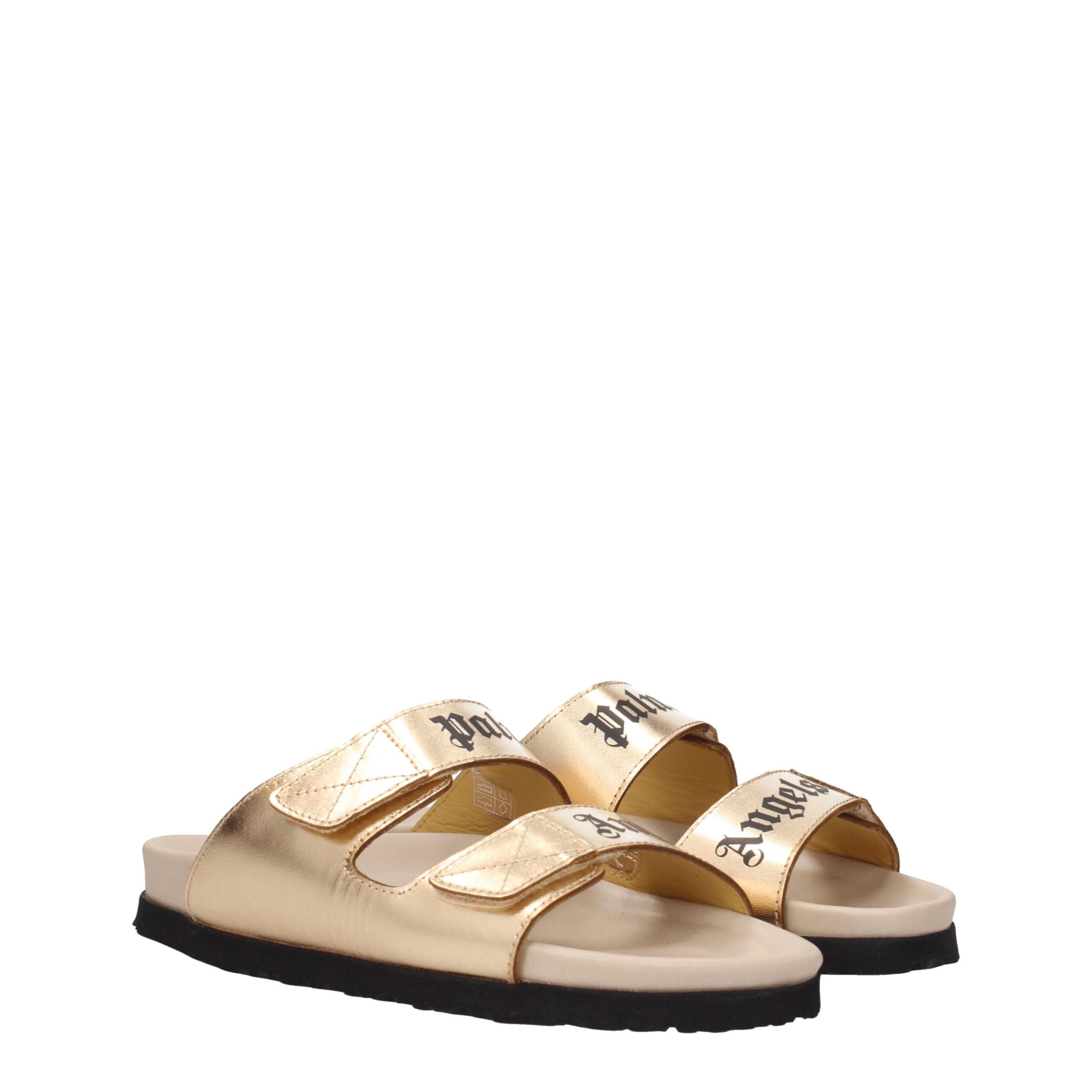 Sandales Palm Angels en cuir doré
