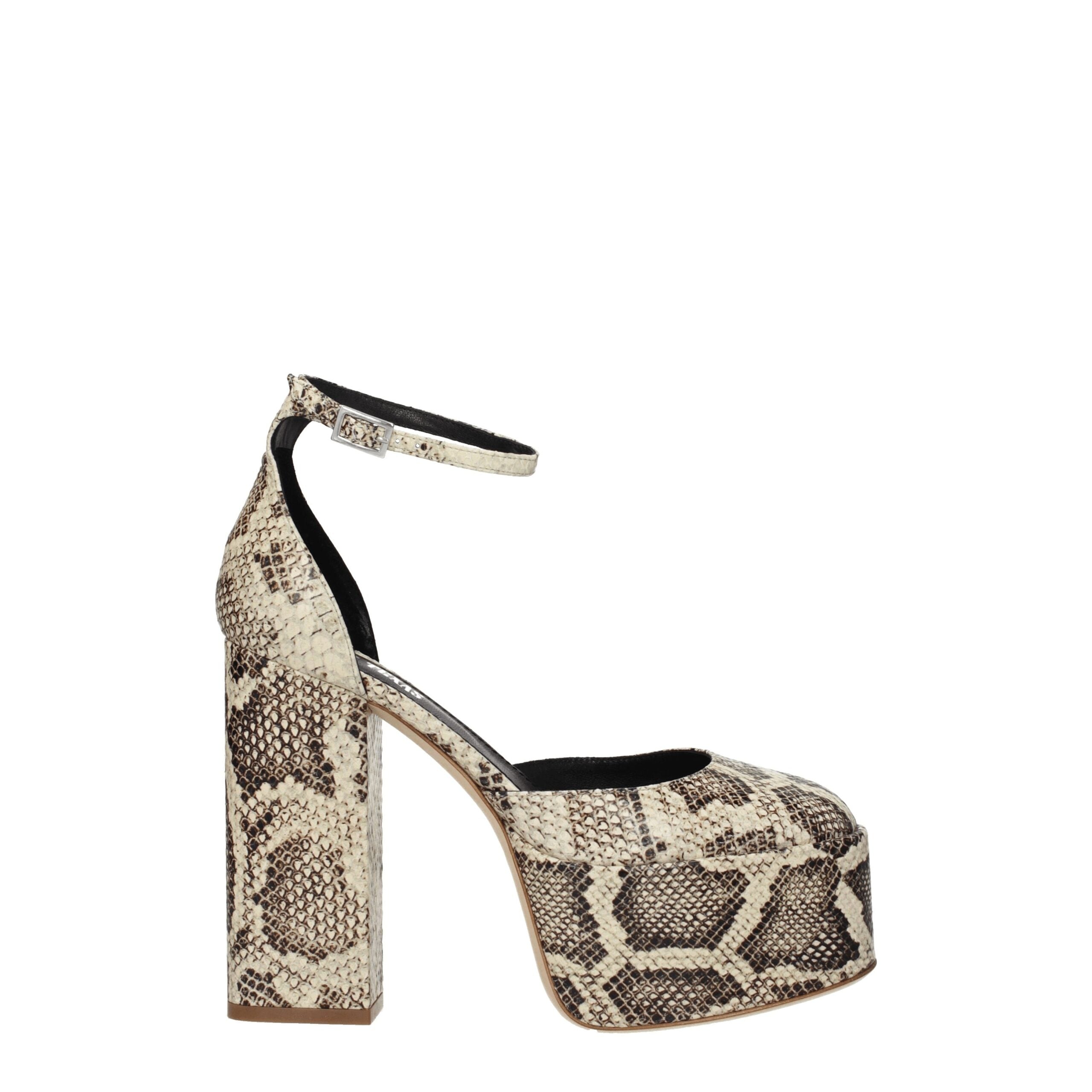 Sandales Paris Texas en cuir beige