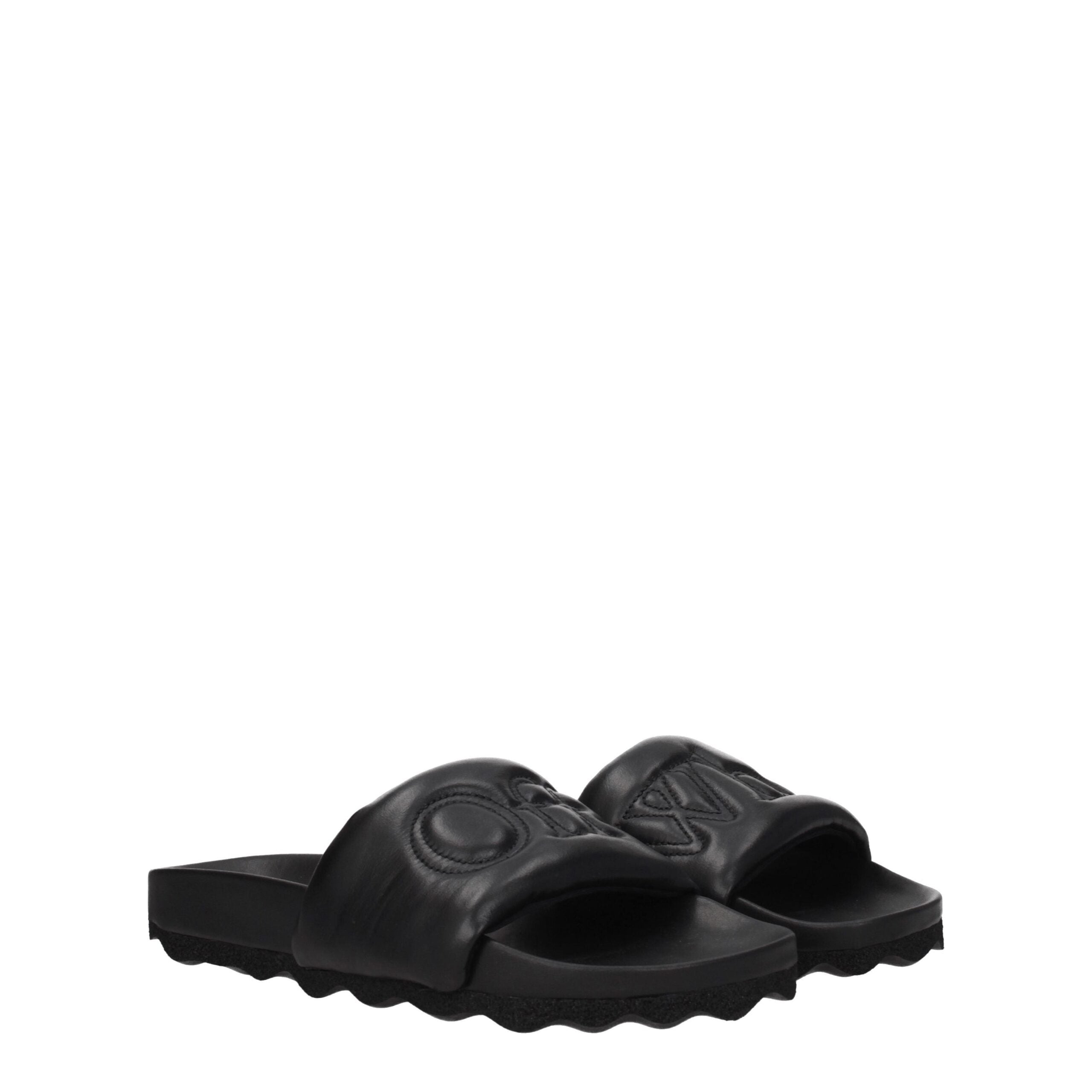 Sandales Off-White en cuir noires