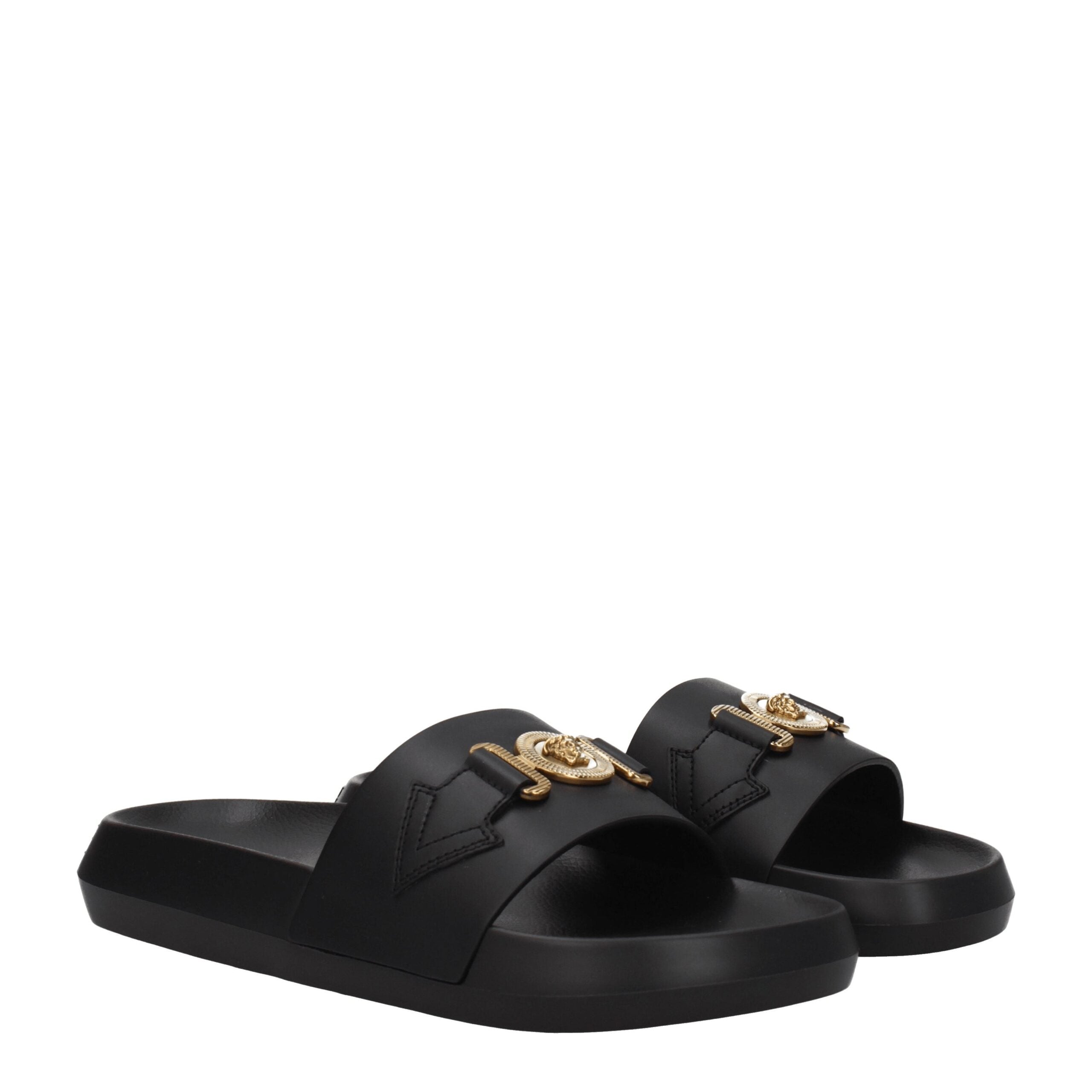Sandales Versace ouvertes noires