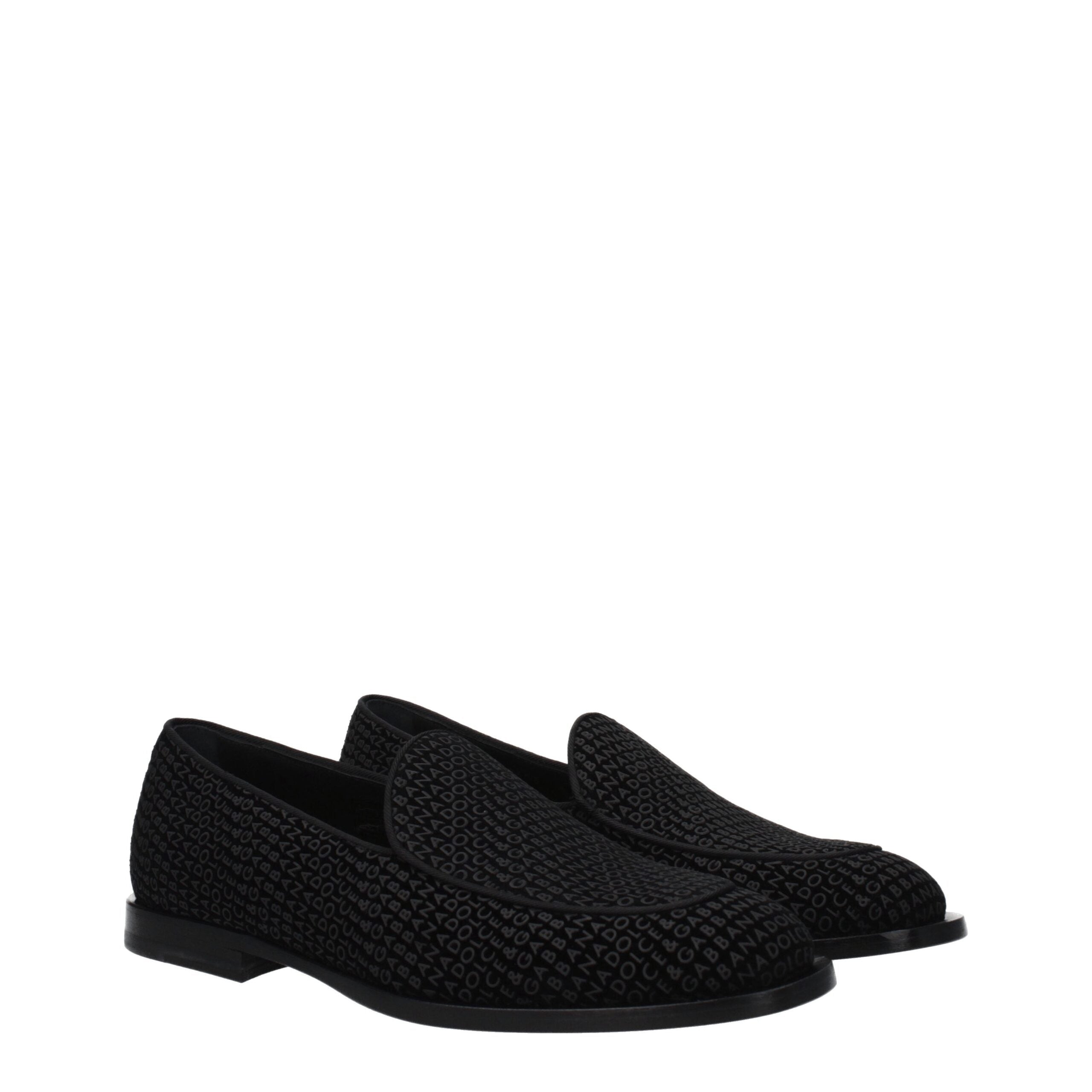 Mocassins Dolce&Gabbana en velours noirs