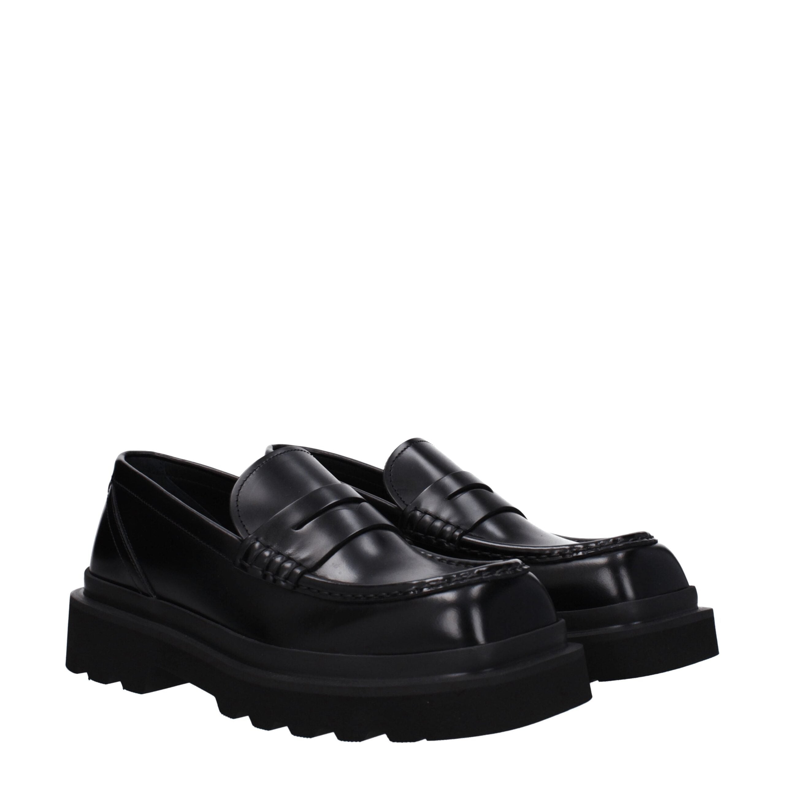 Mocassins Dolce&Gabbana en cuir noirs