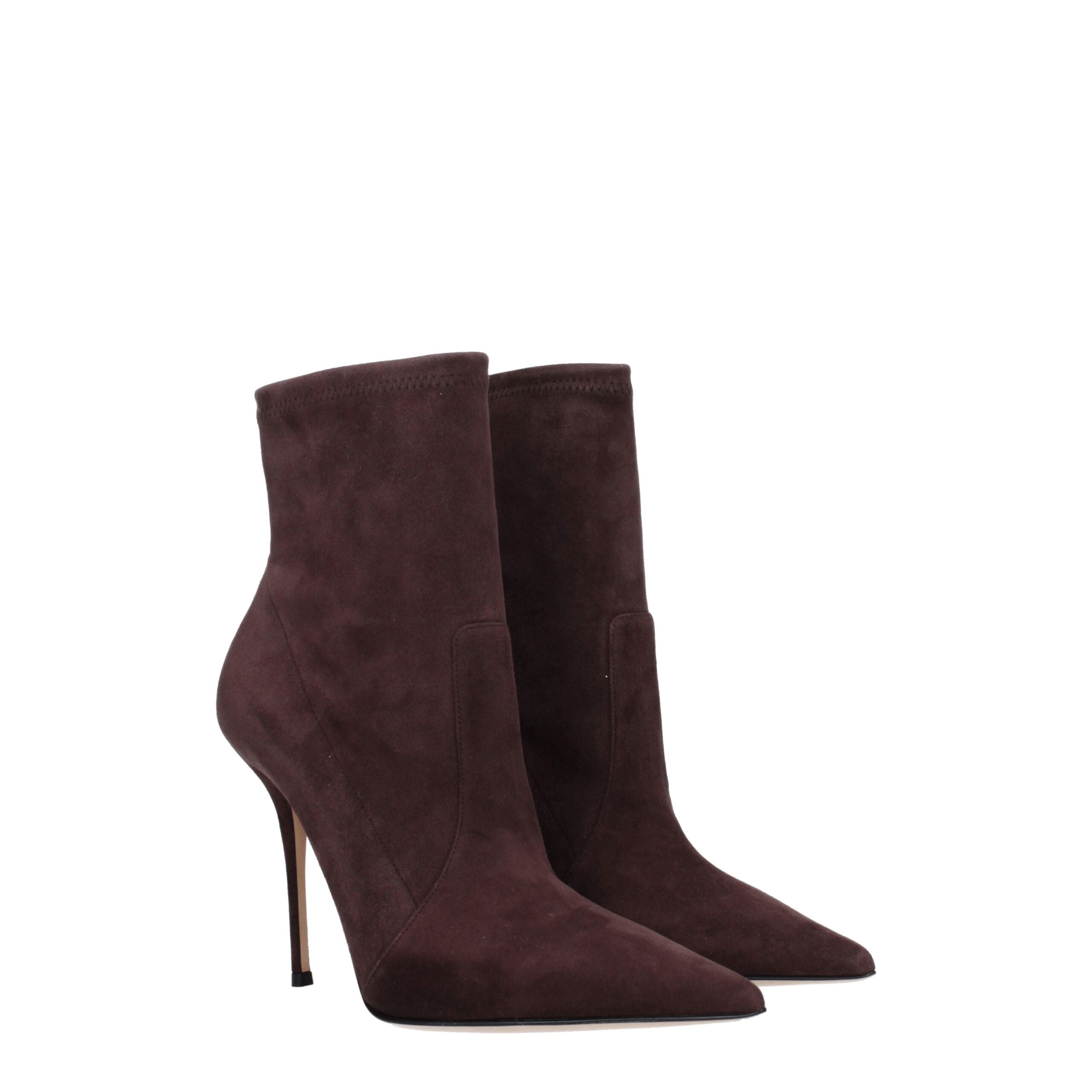Bottines Casadei pointues marron