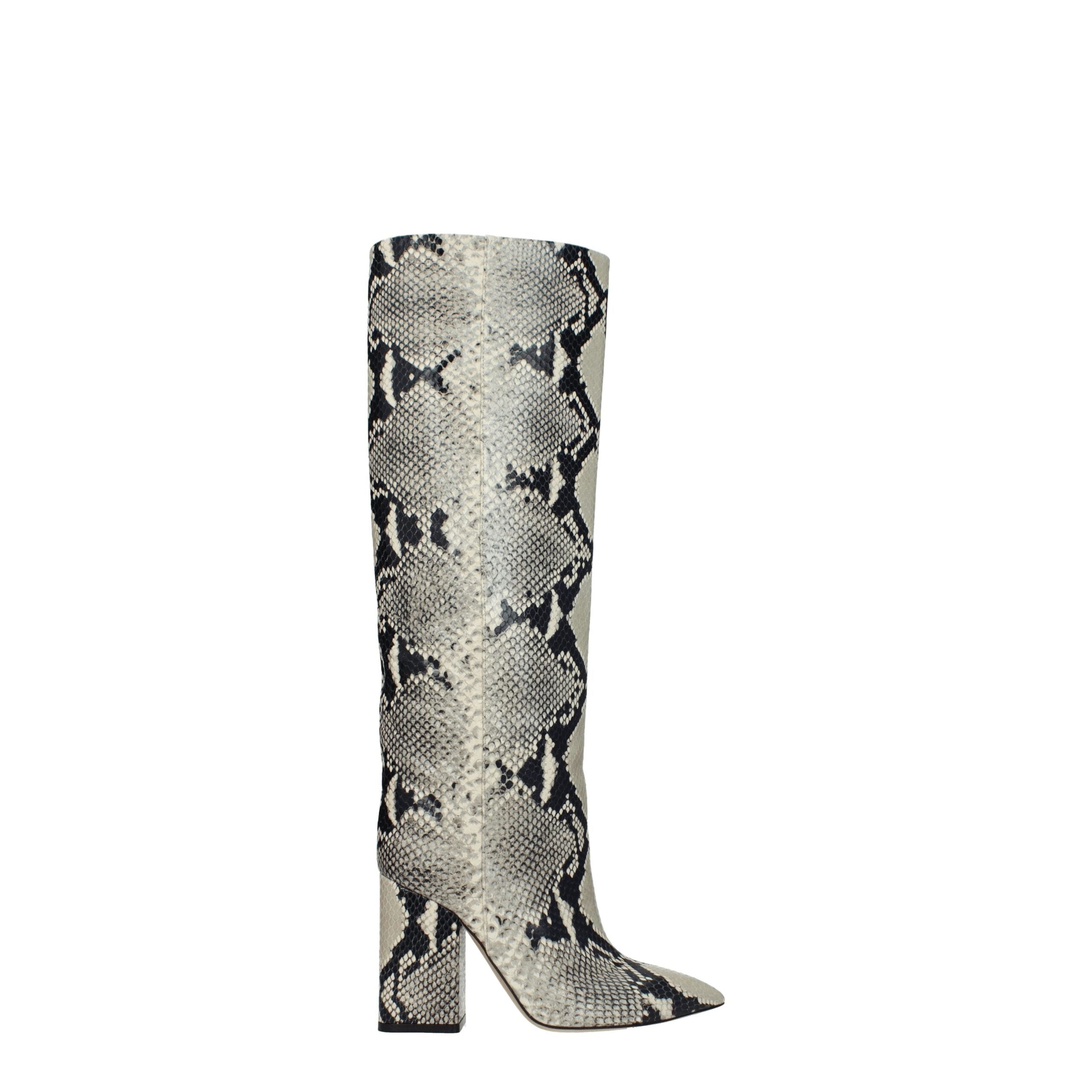 Bottines Paris Texas Python beiges