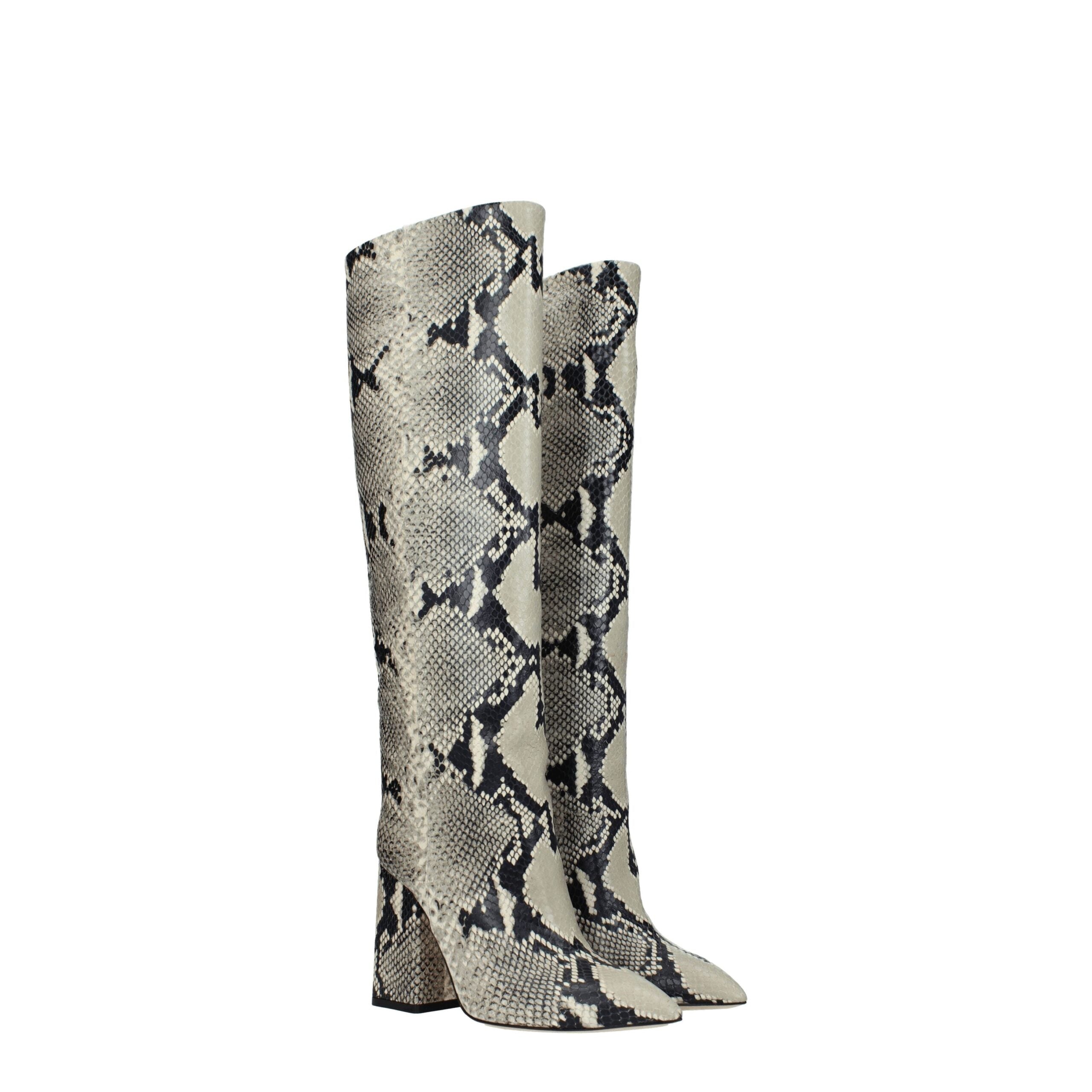 Bottines Paris Texas Python beiges