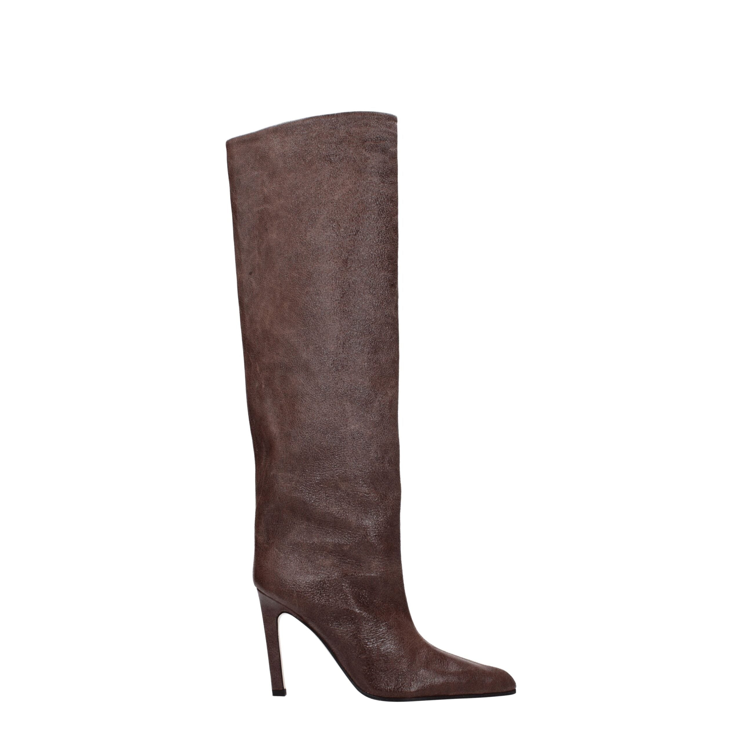 Bottines Paris Texas hautes brunes