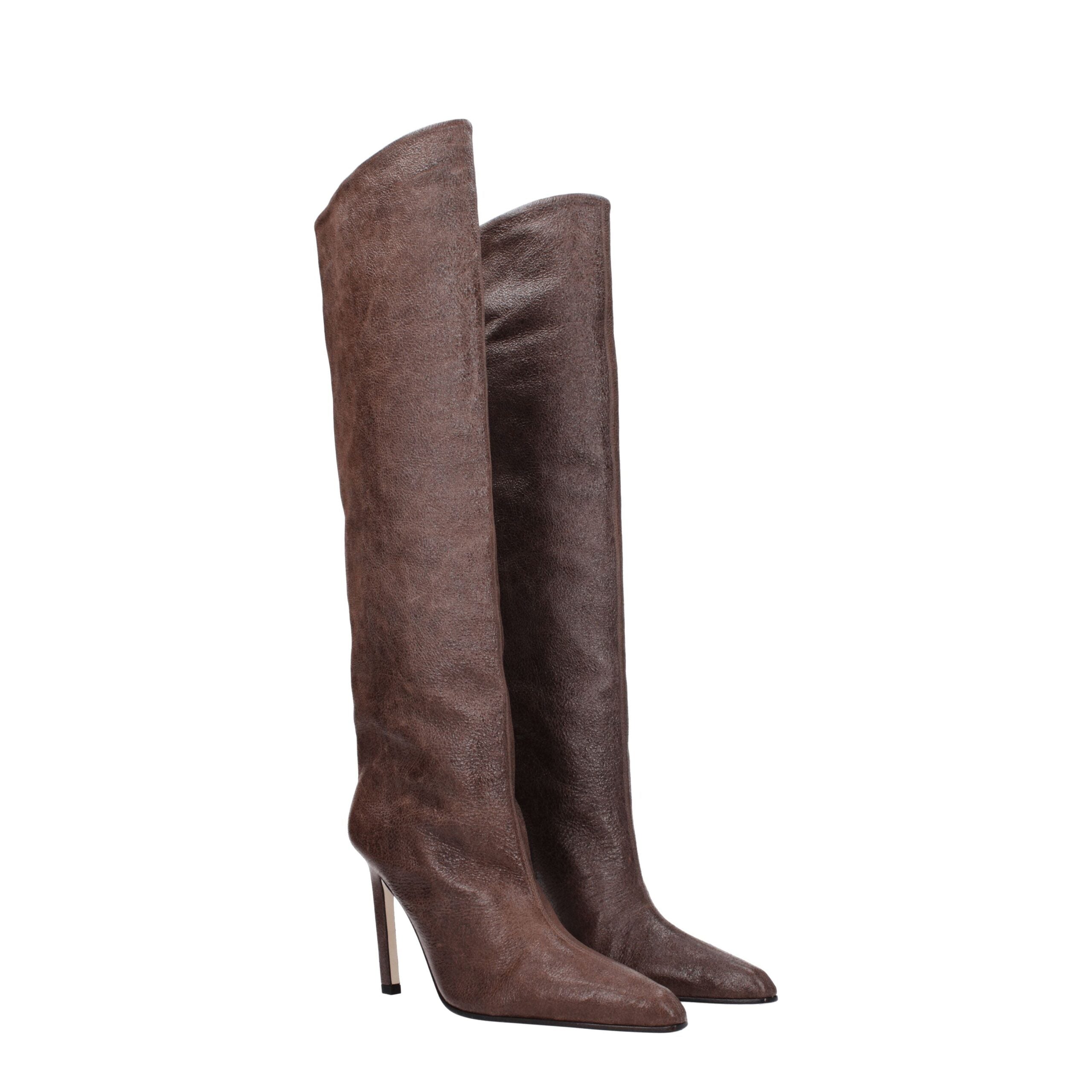 Bottines Paris Texas hautes brunes