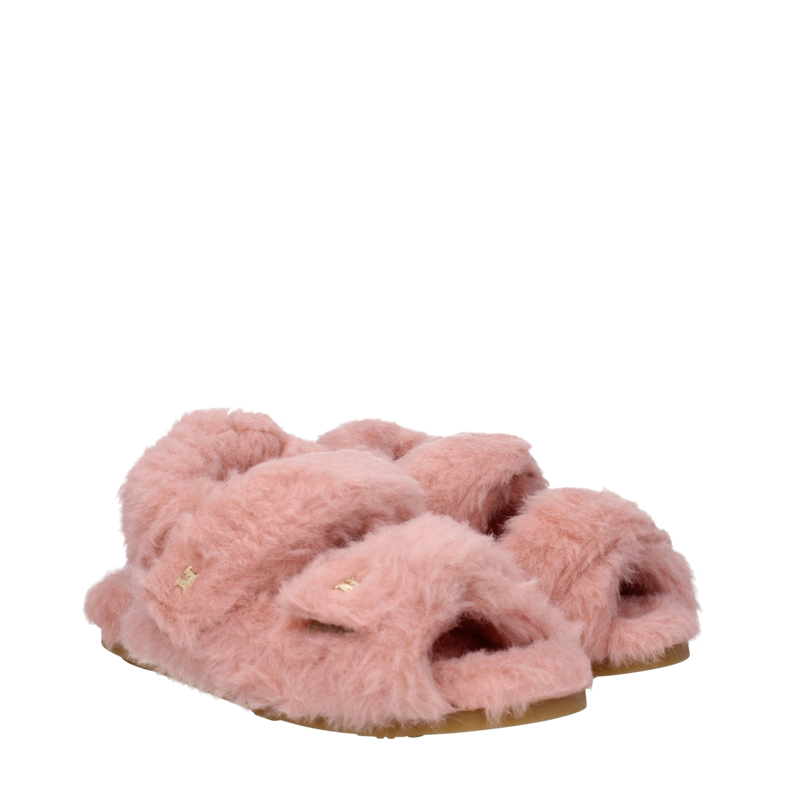 Sandales Max Mara en eco fur roses