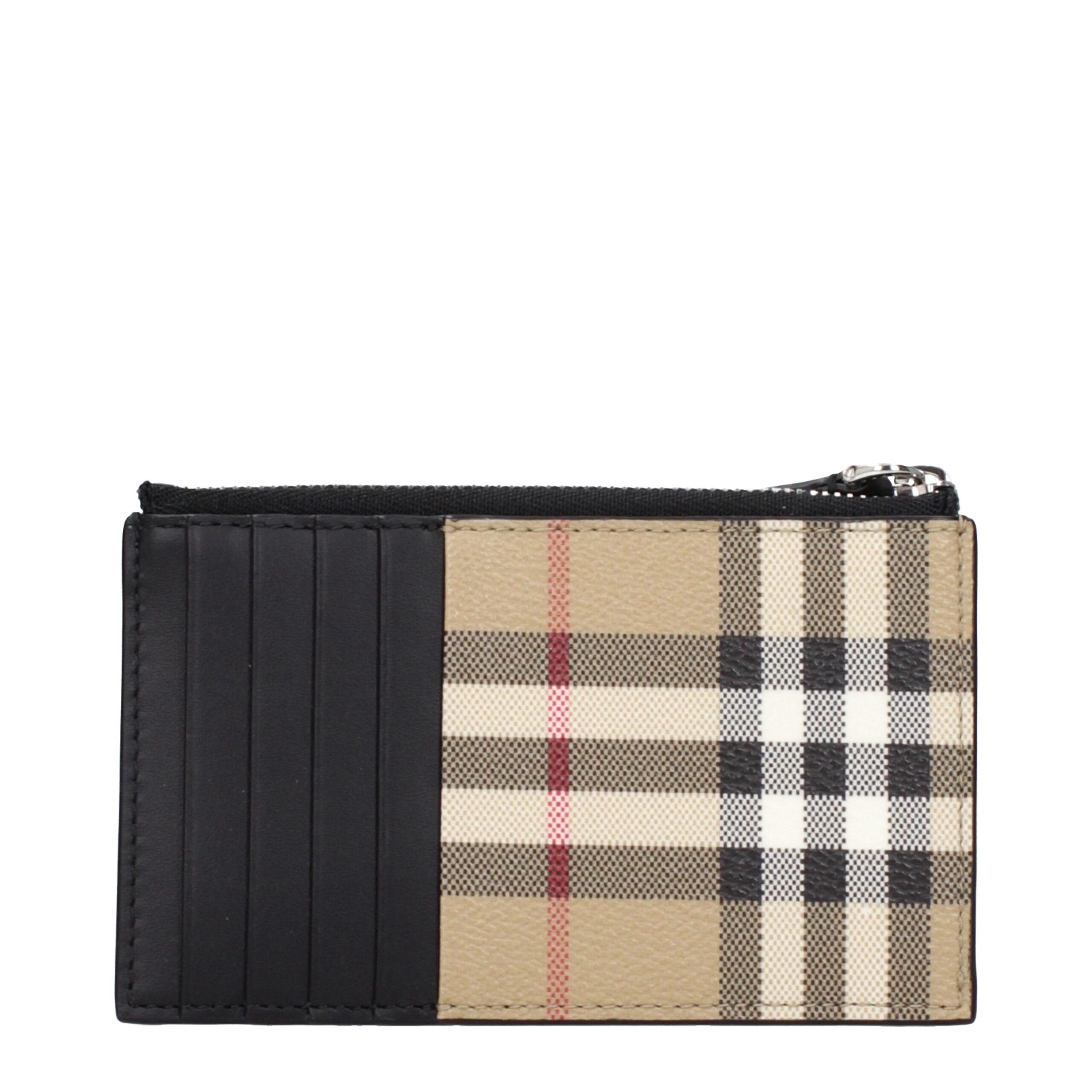 Porte-cartes Burberry à carreaux beiges