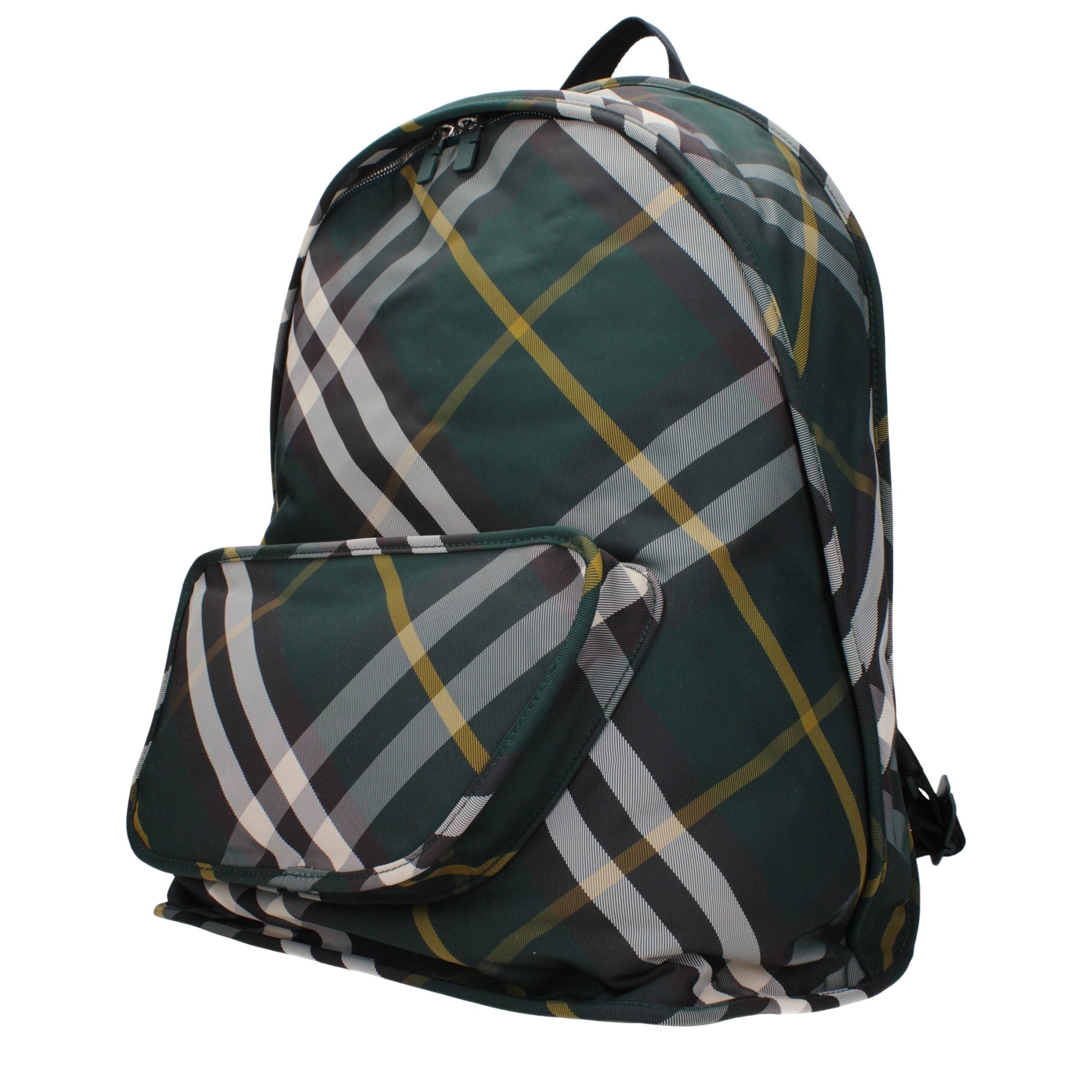 Sac à dos Burberry vert à carreaux