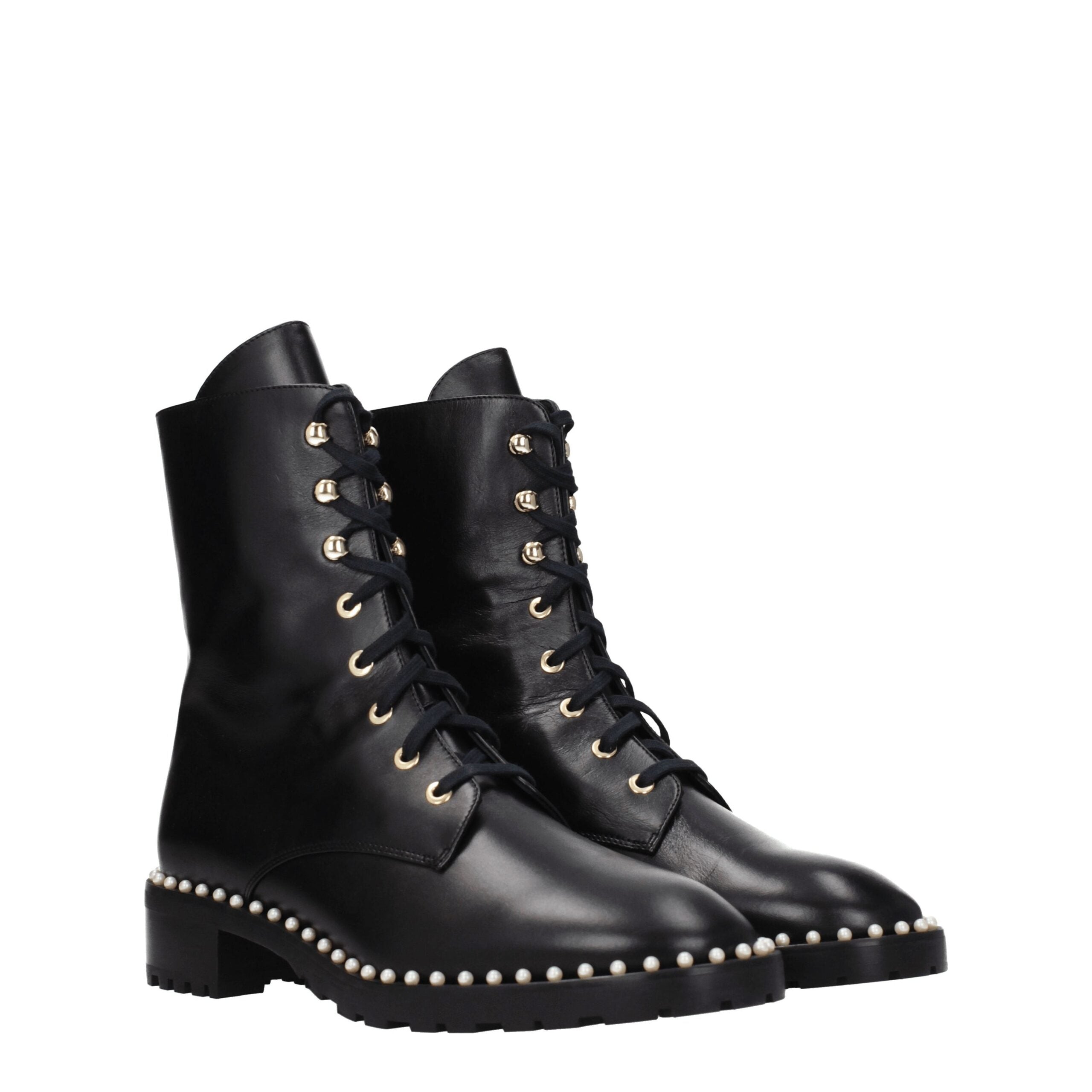 Bottines Stuart Weitzman en cuir noires