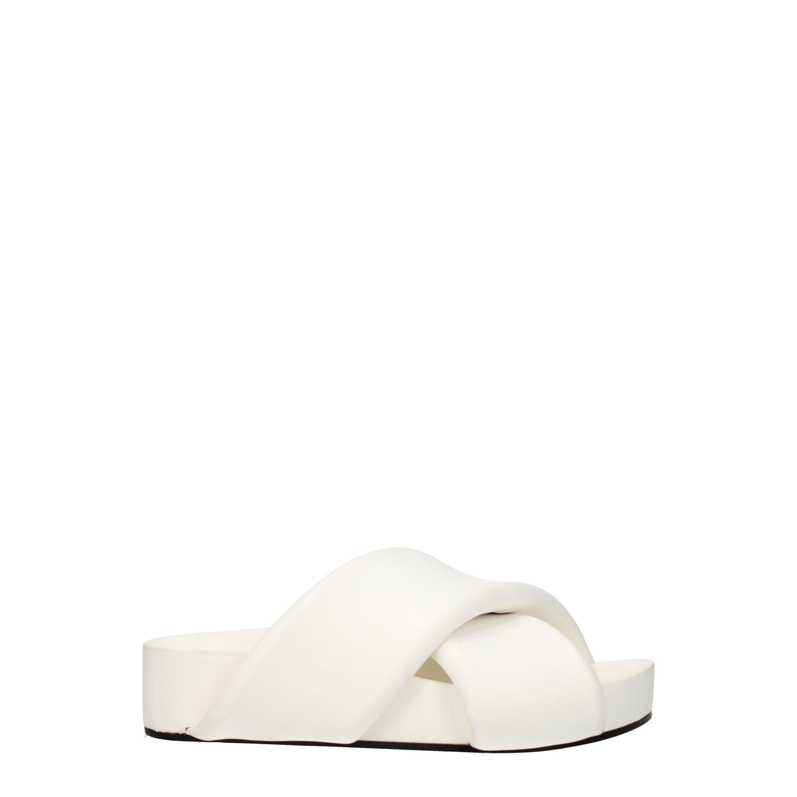 Mules cuir blanc effet vintage blanches