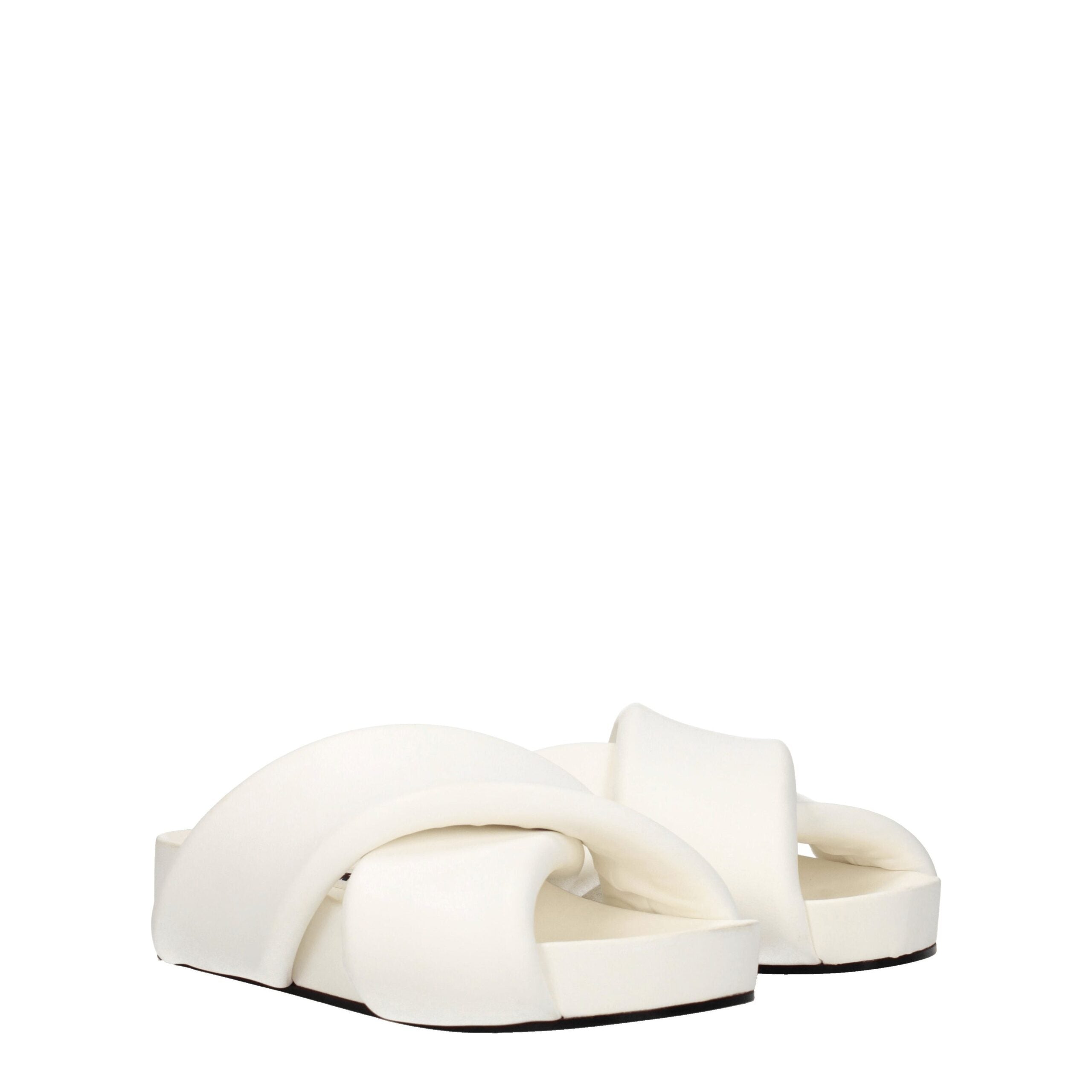 Mules cuir blanc effet vintage blanches