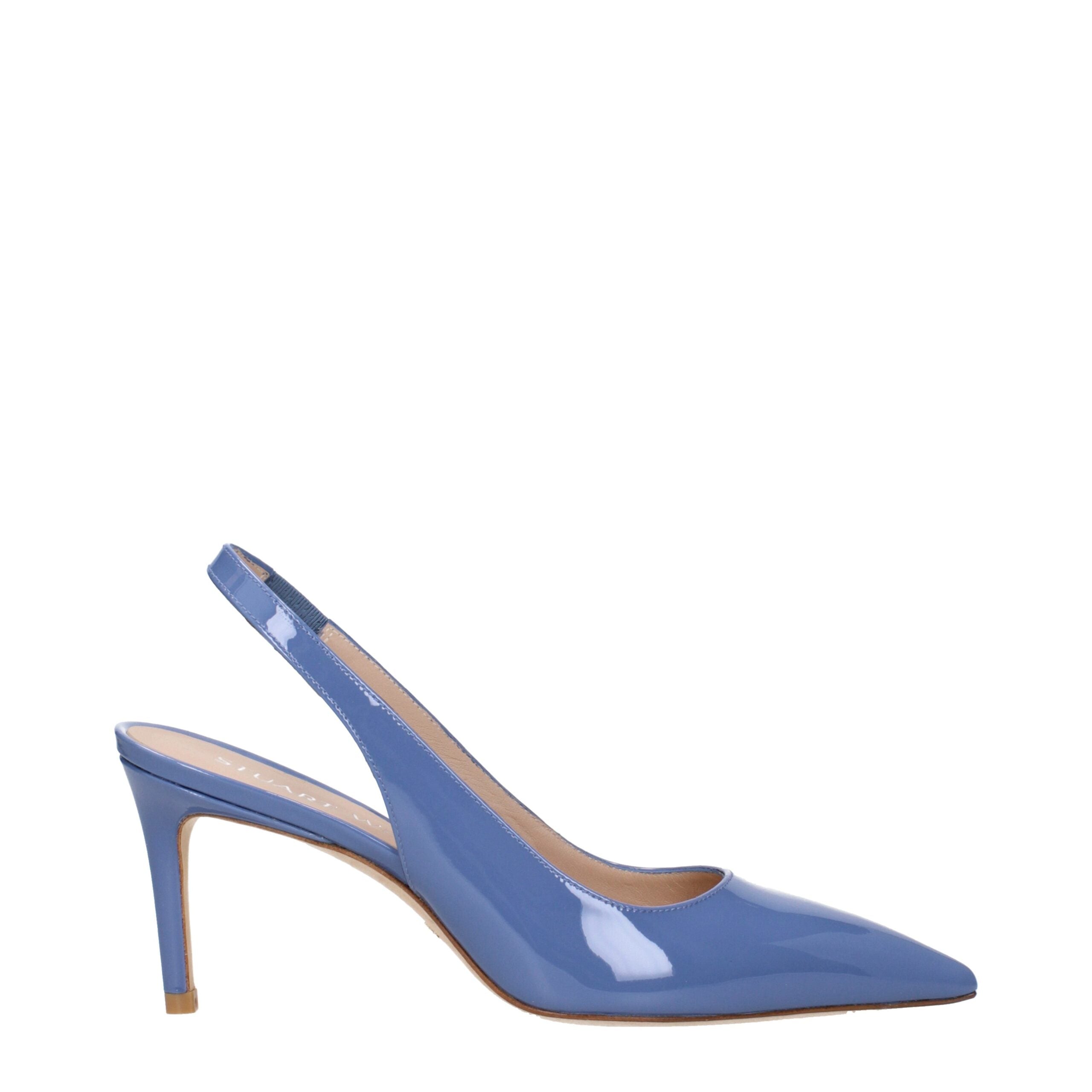Sandales Stuart Weitzman bleues en cuir