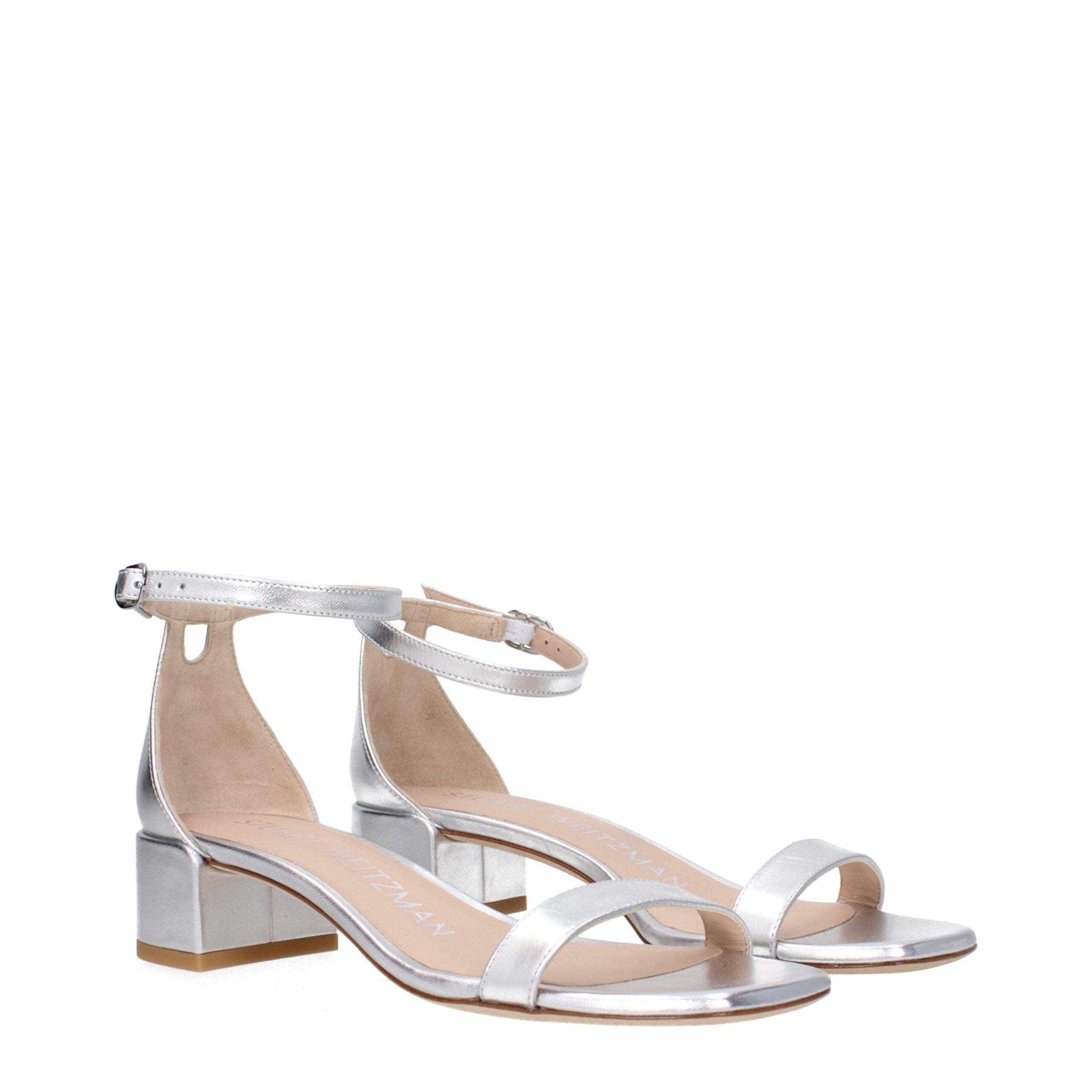 Sandales Stuart Weitzman NUDISTCURVE argentées
