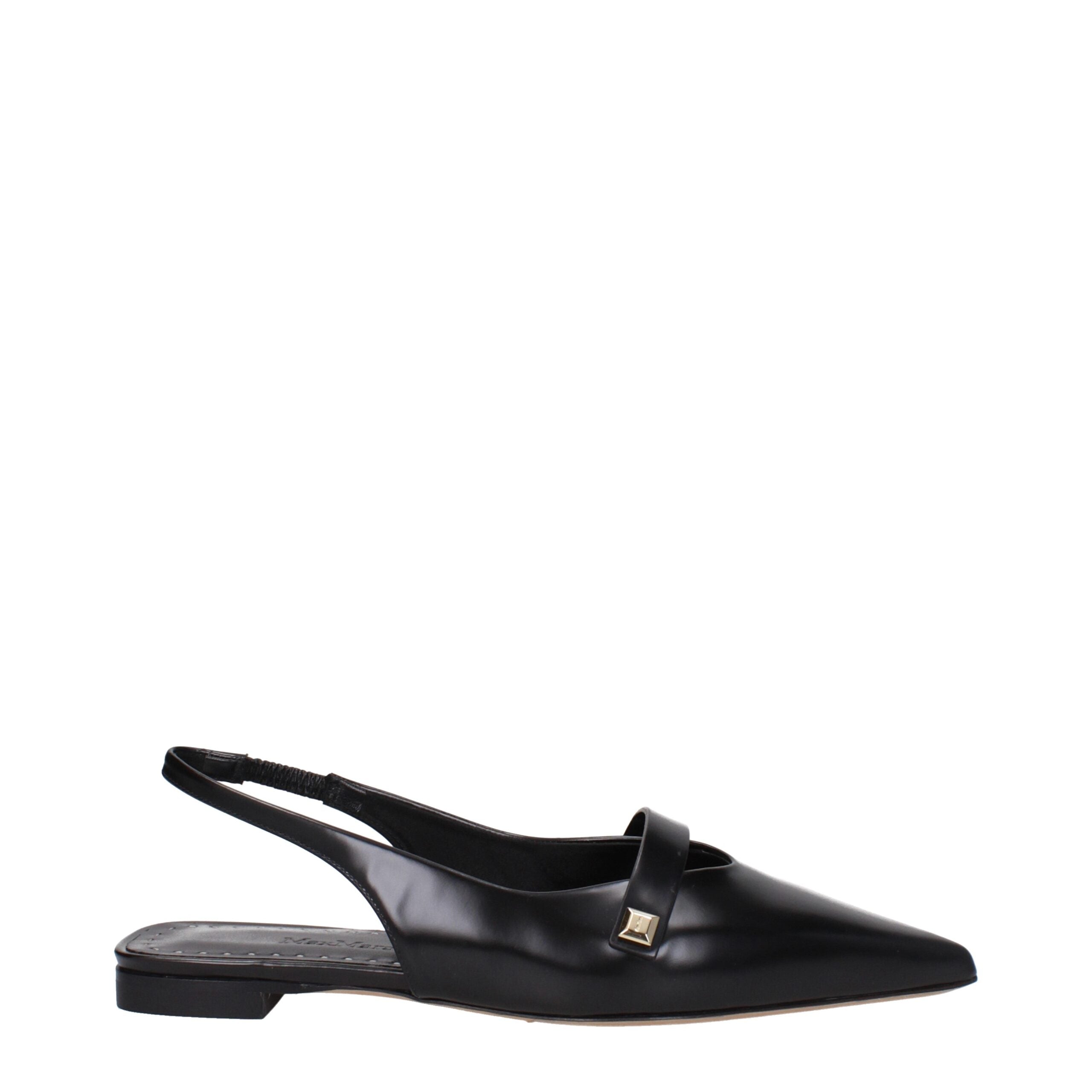 Sandales Max Mara en cuir noires