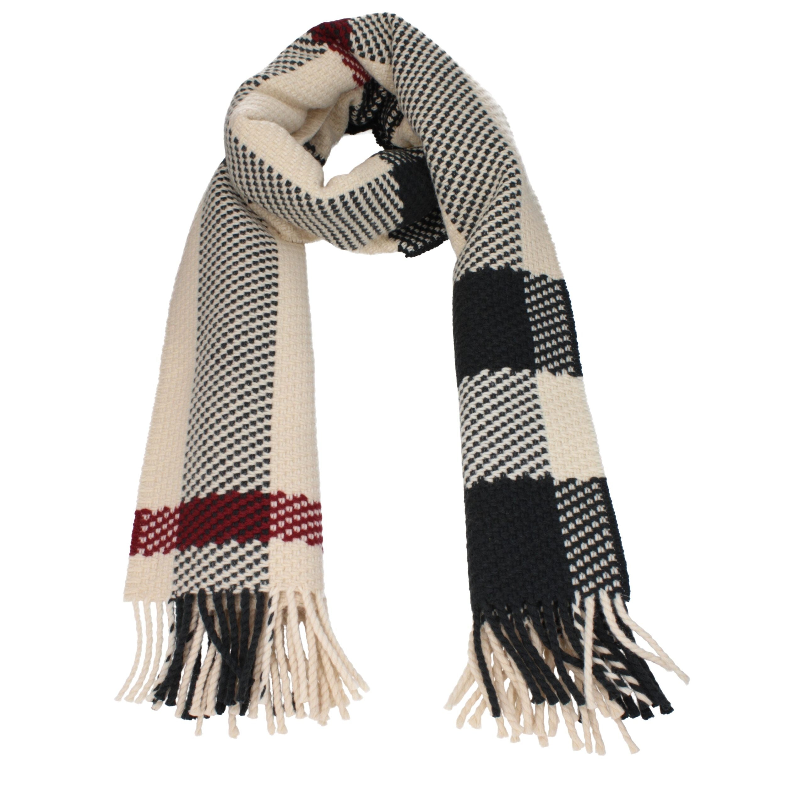 Écharpe Burberry à franges beige