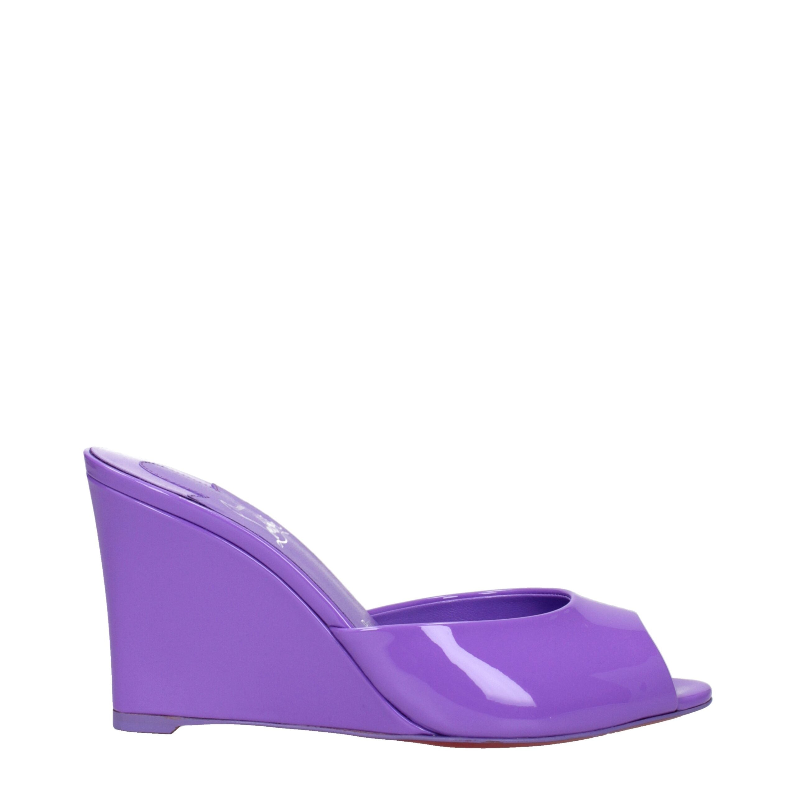 Sandales Louboutin ouvertes violettes