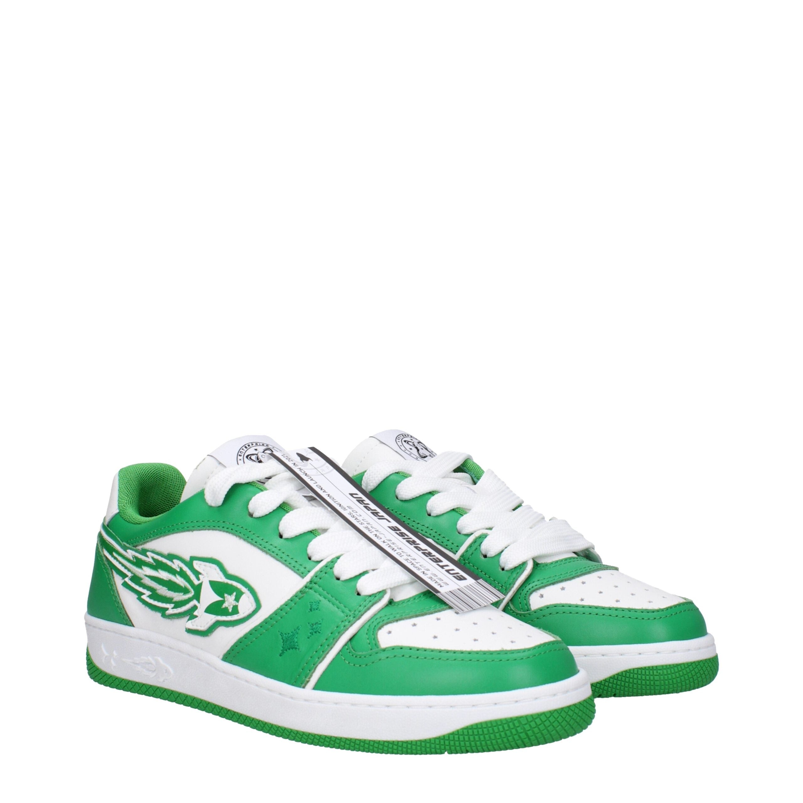Baskets Enterprise Japan en cuir vert