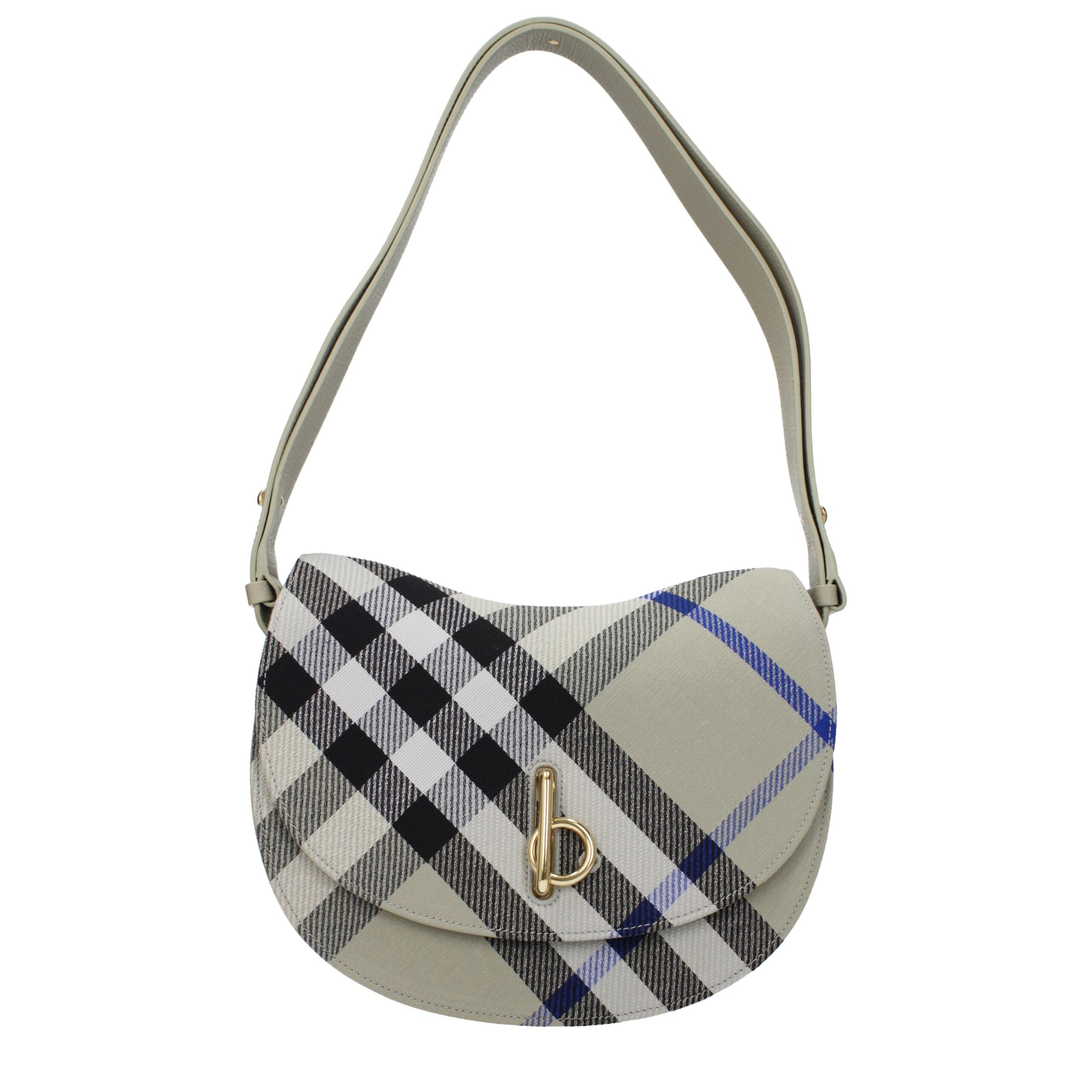 Sac bandoulière Burberry à carreaux gris