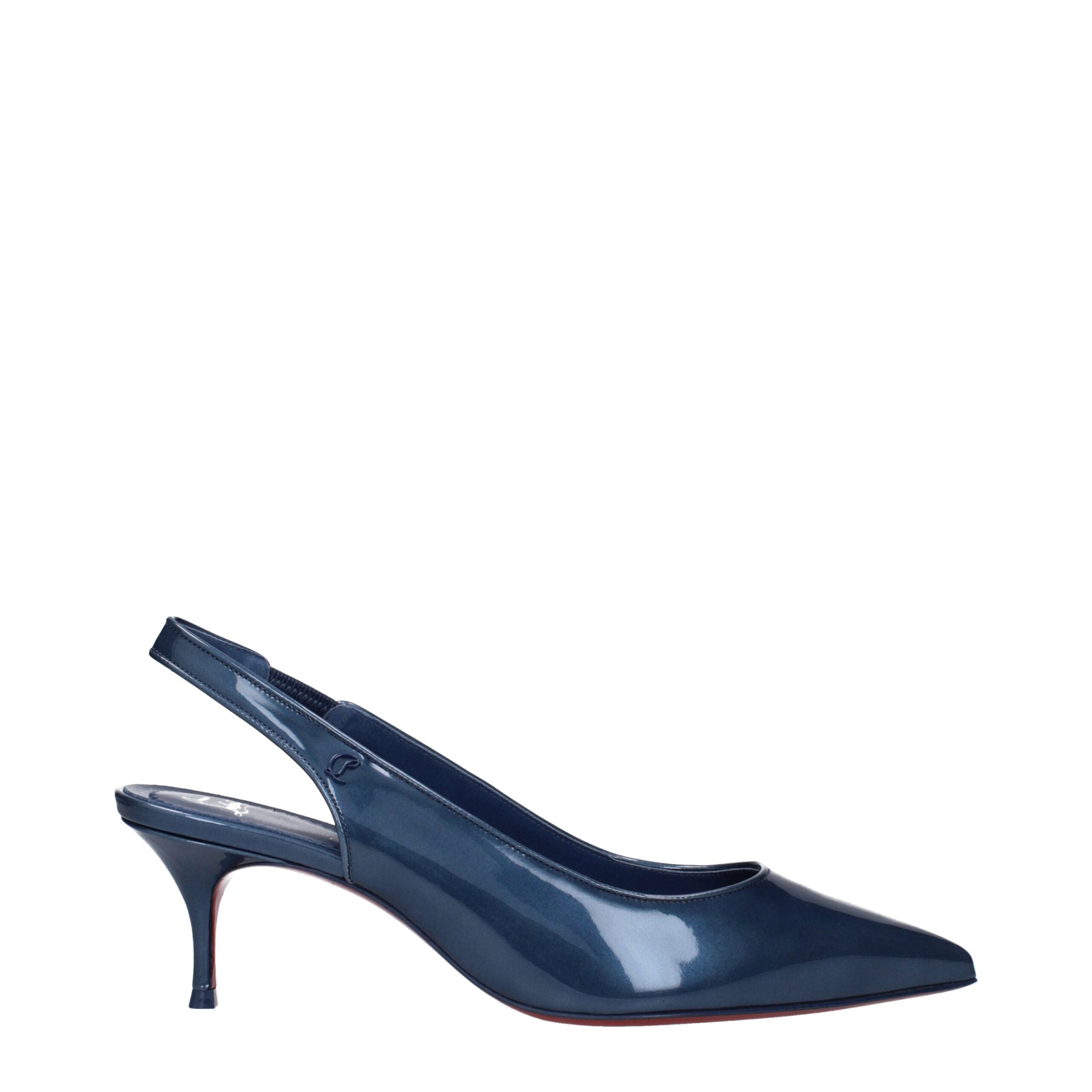 Sandales Louboutin mid heels bleues