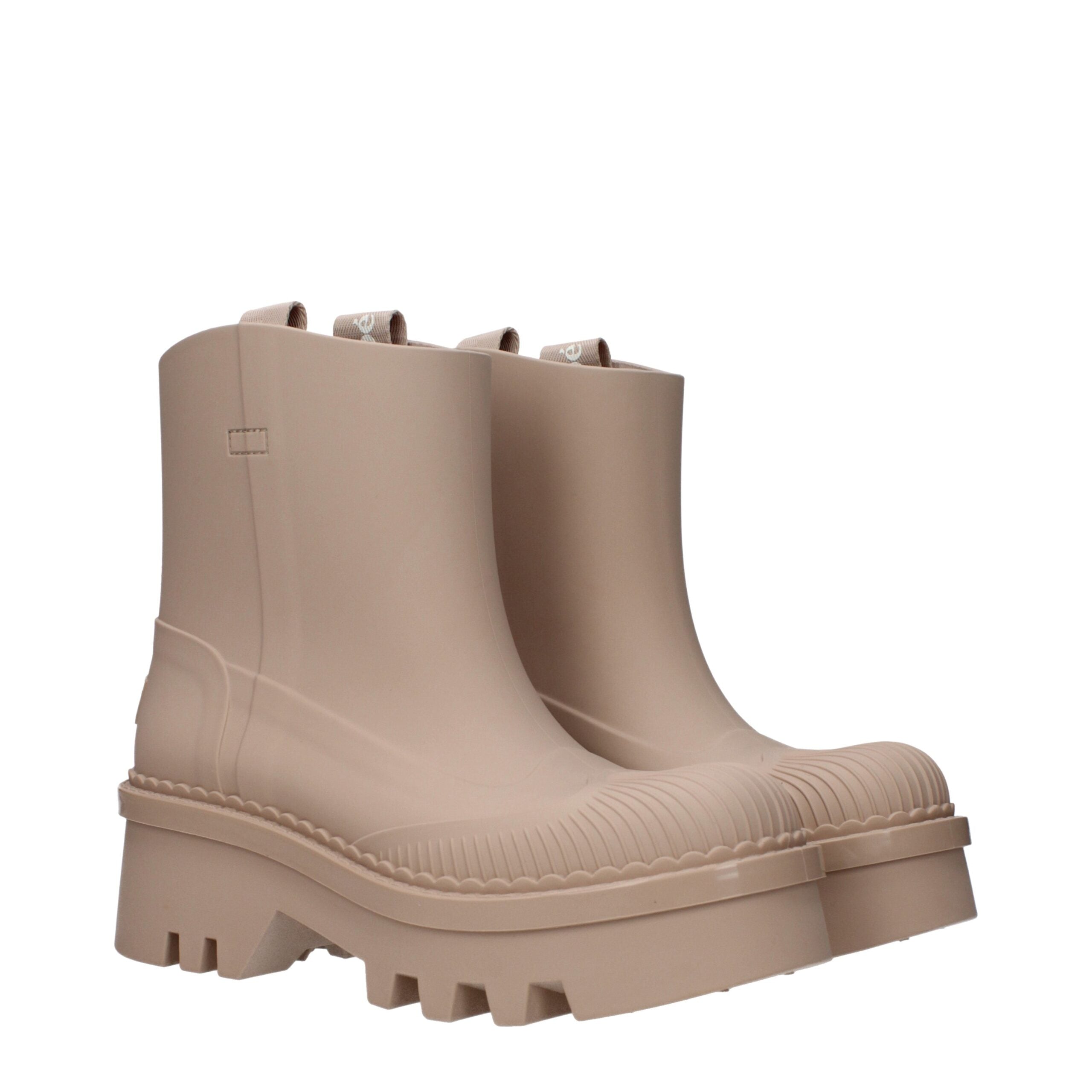 Bottines Chloé en caoutchouc roses