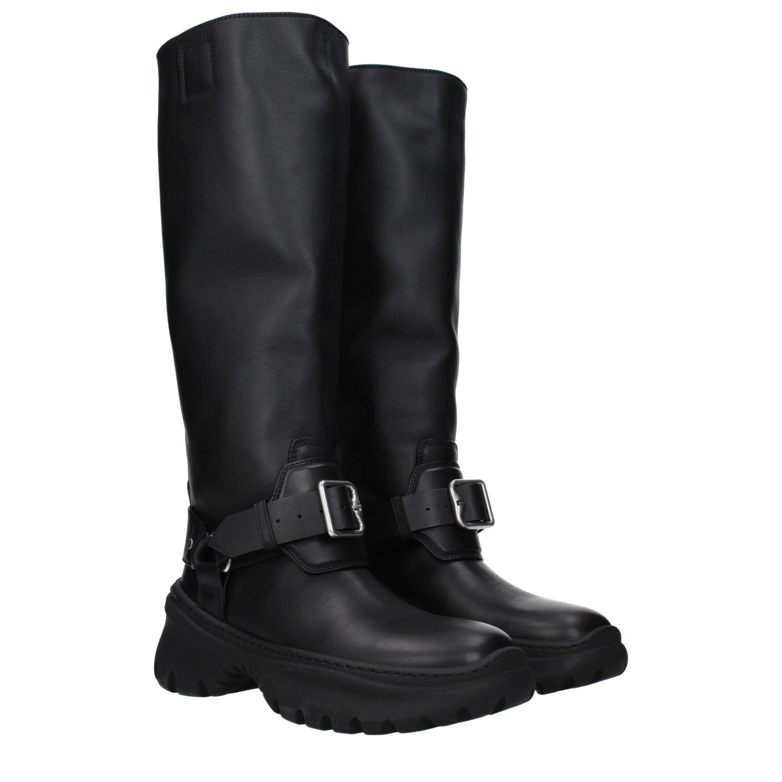 Bottines Burberry en cuir noires
