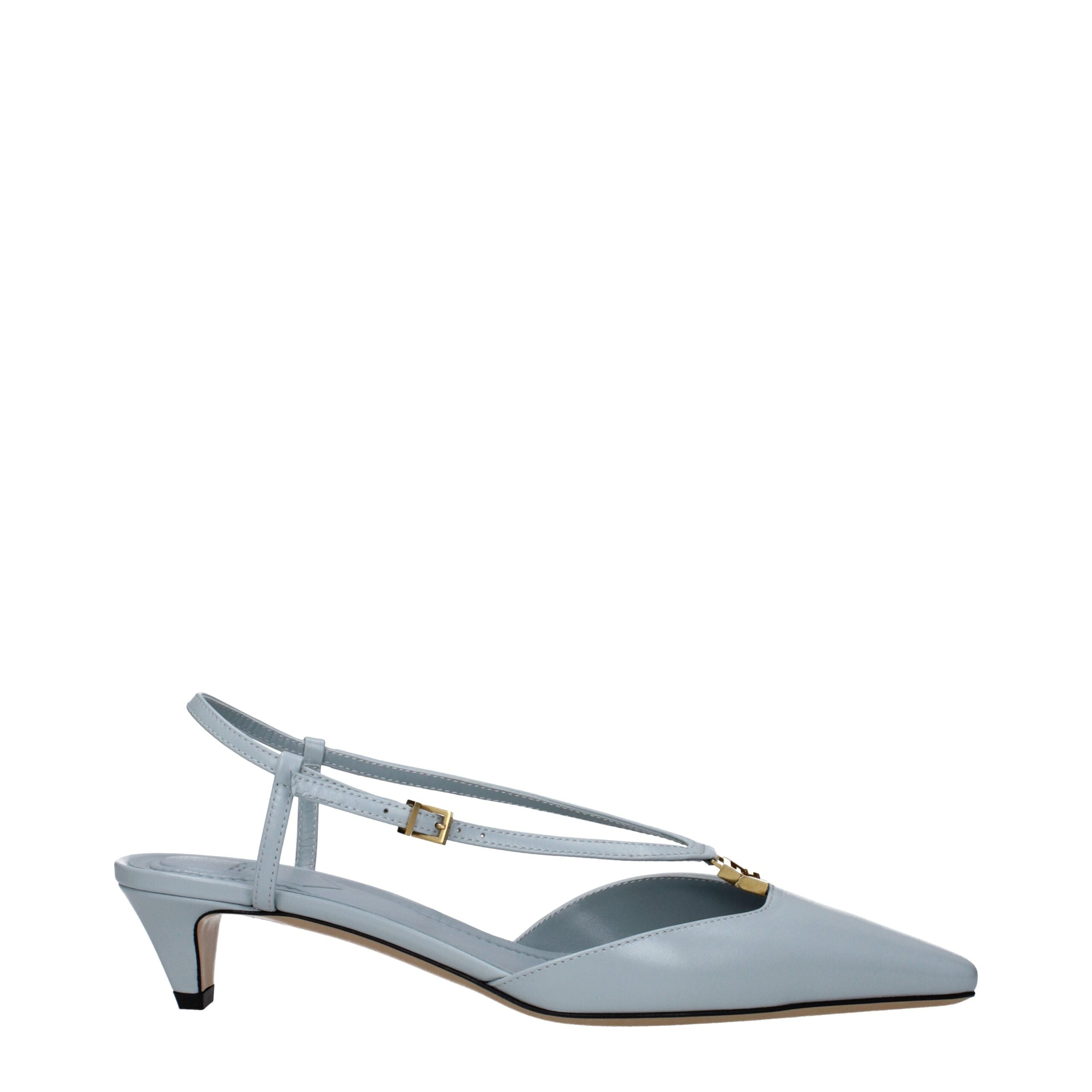 Sandales Fendi cuir bleu clair