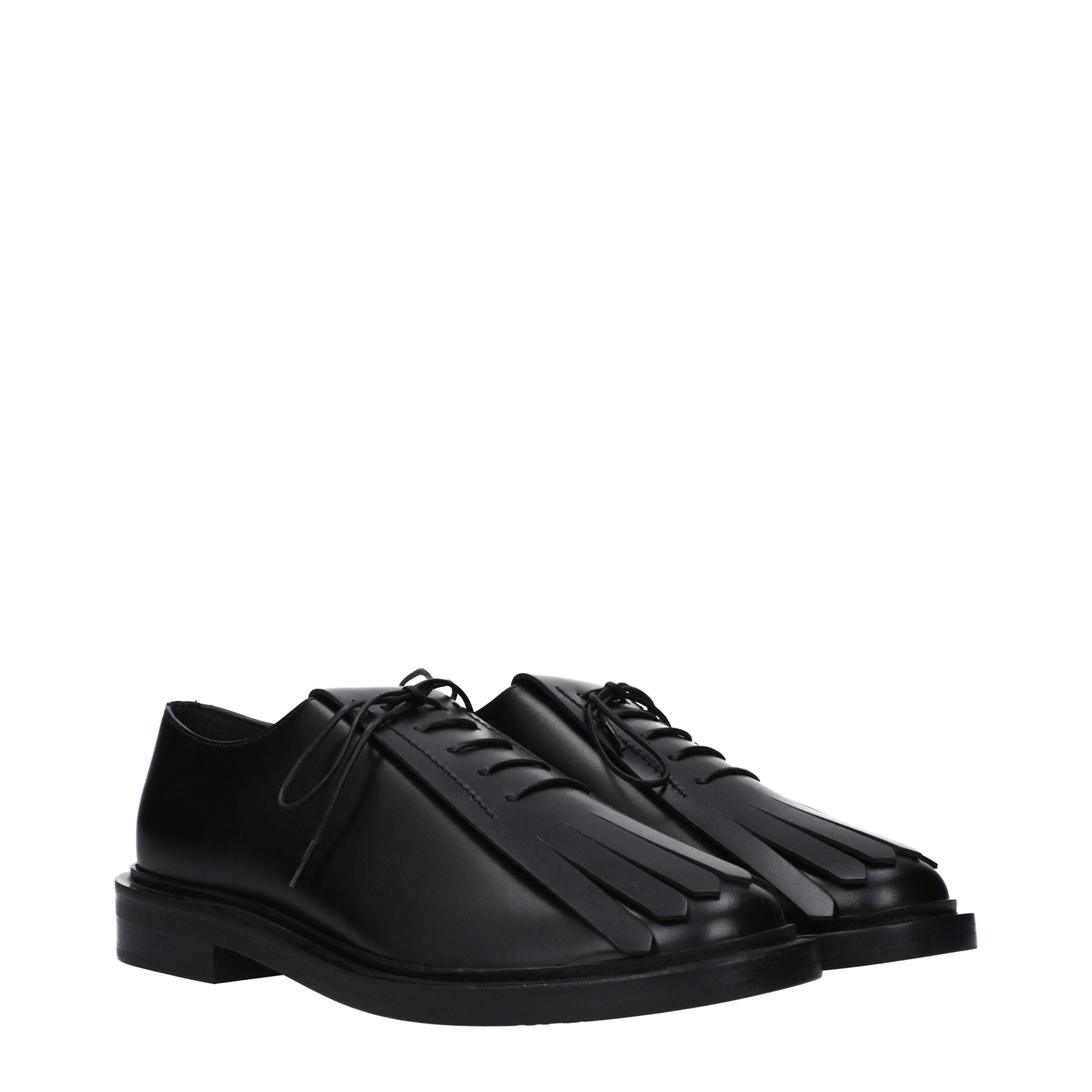 Oxfords Max Mara en cuir noirs