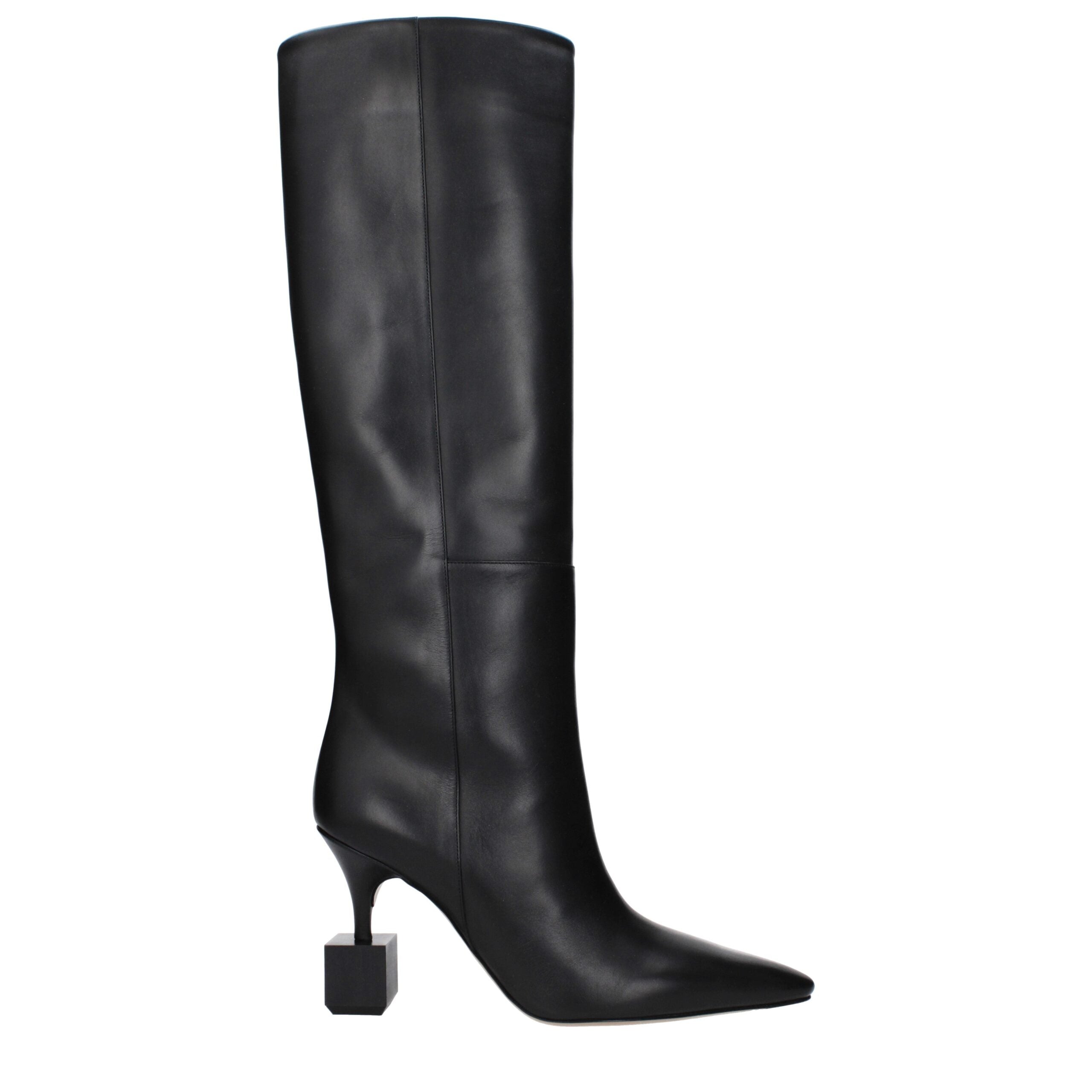 Bottes Jacquemus montantes cuir noir