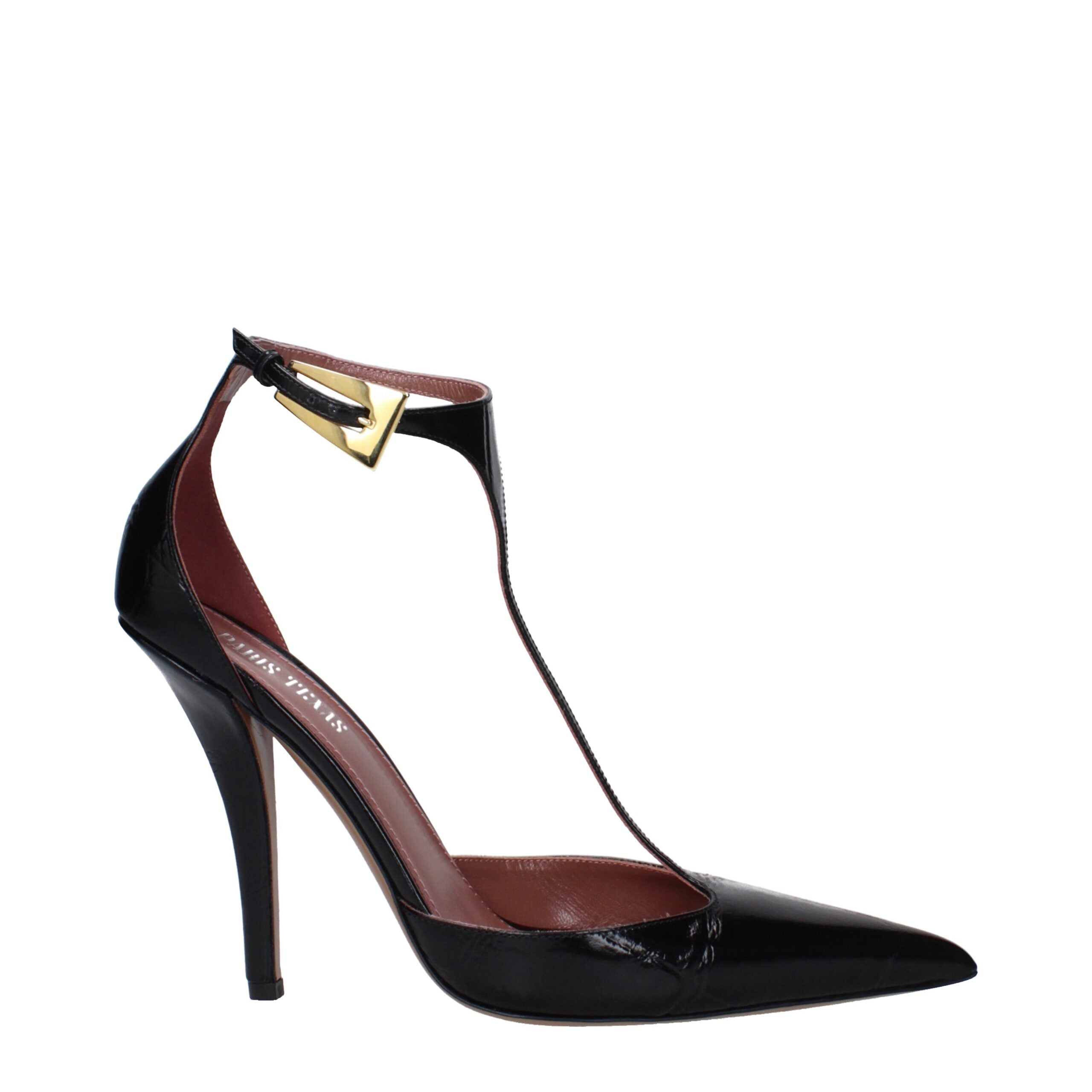 Sandales Paris Texas PX1336 crocodiles noires
