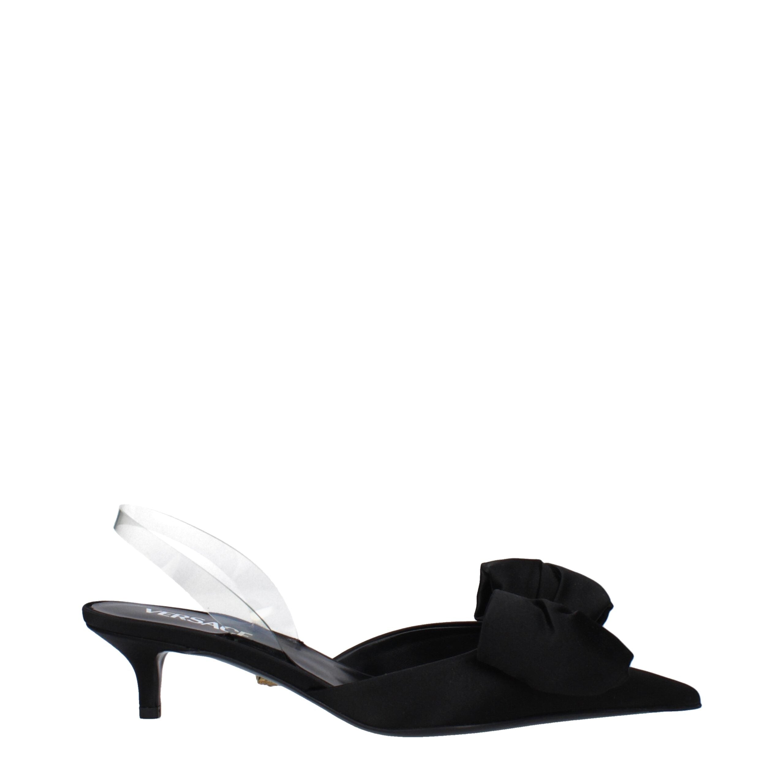 Sandales Versace satin noires