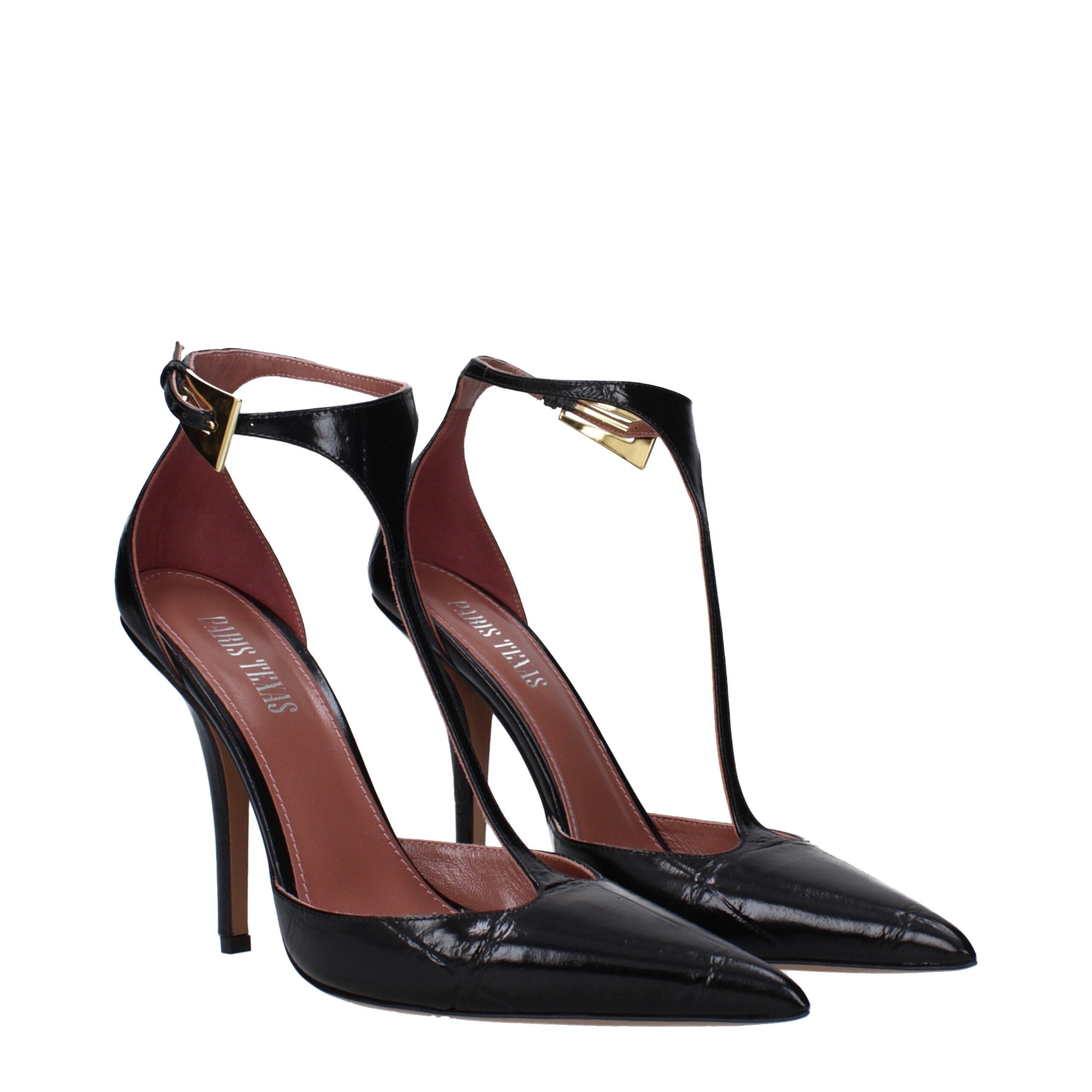 Sandales Paris Texas PX1336 crocodiles noires