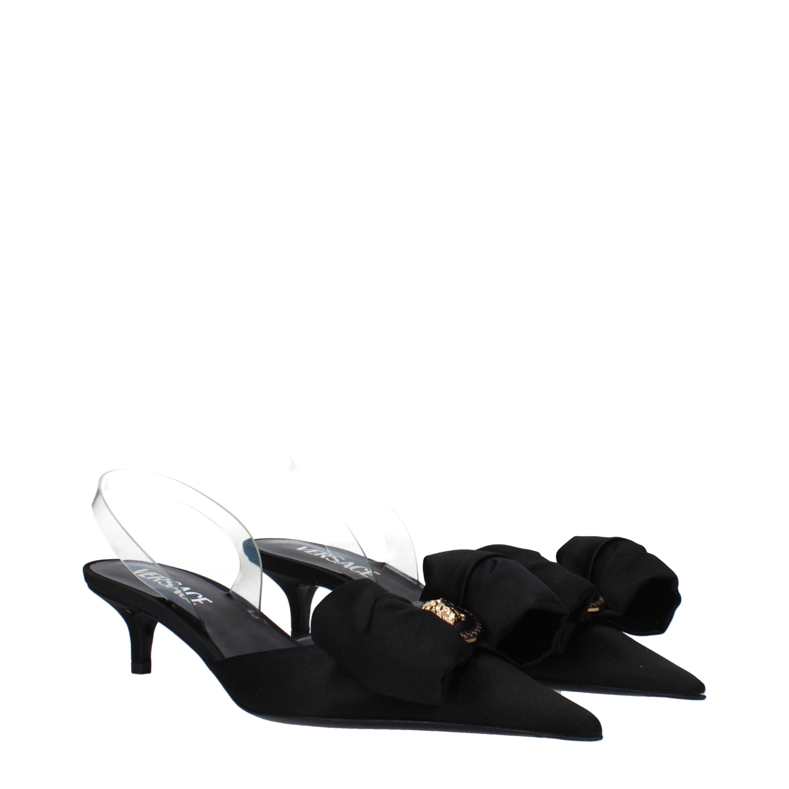 Sandales Versace satin noires