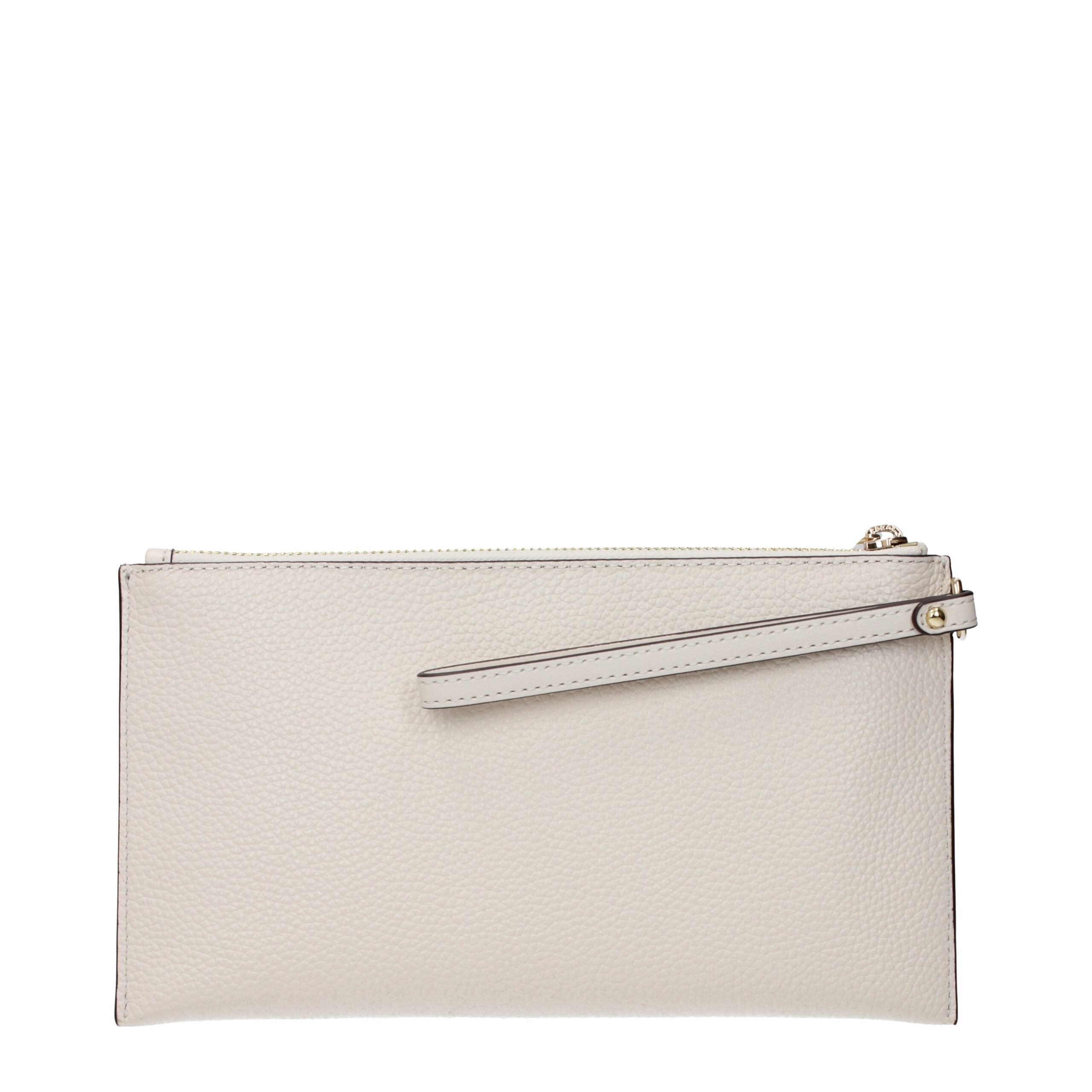 Clutch Michael Kors en cuir beige