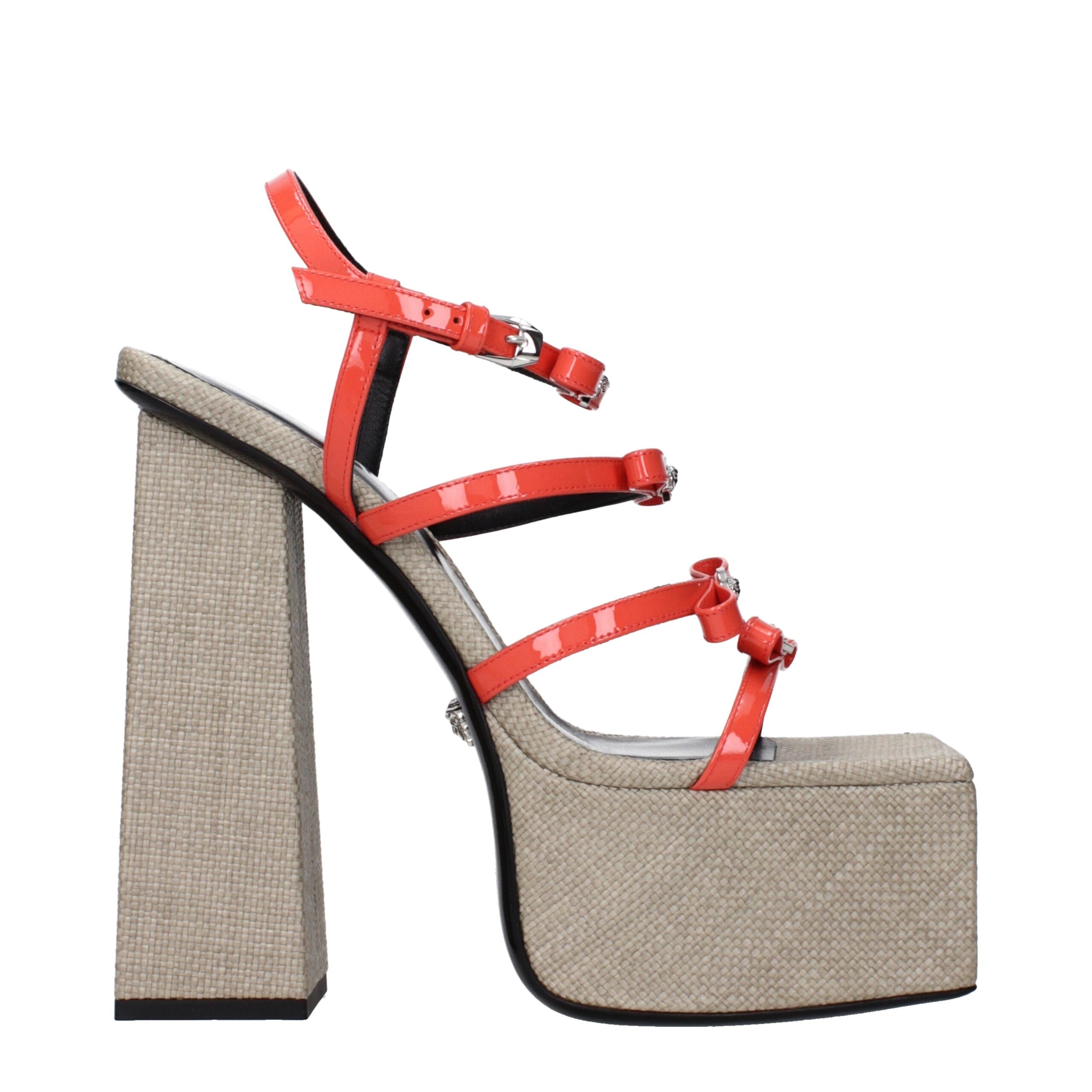 Sandales Versace avec logo orange
