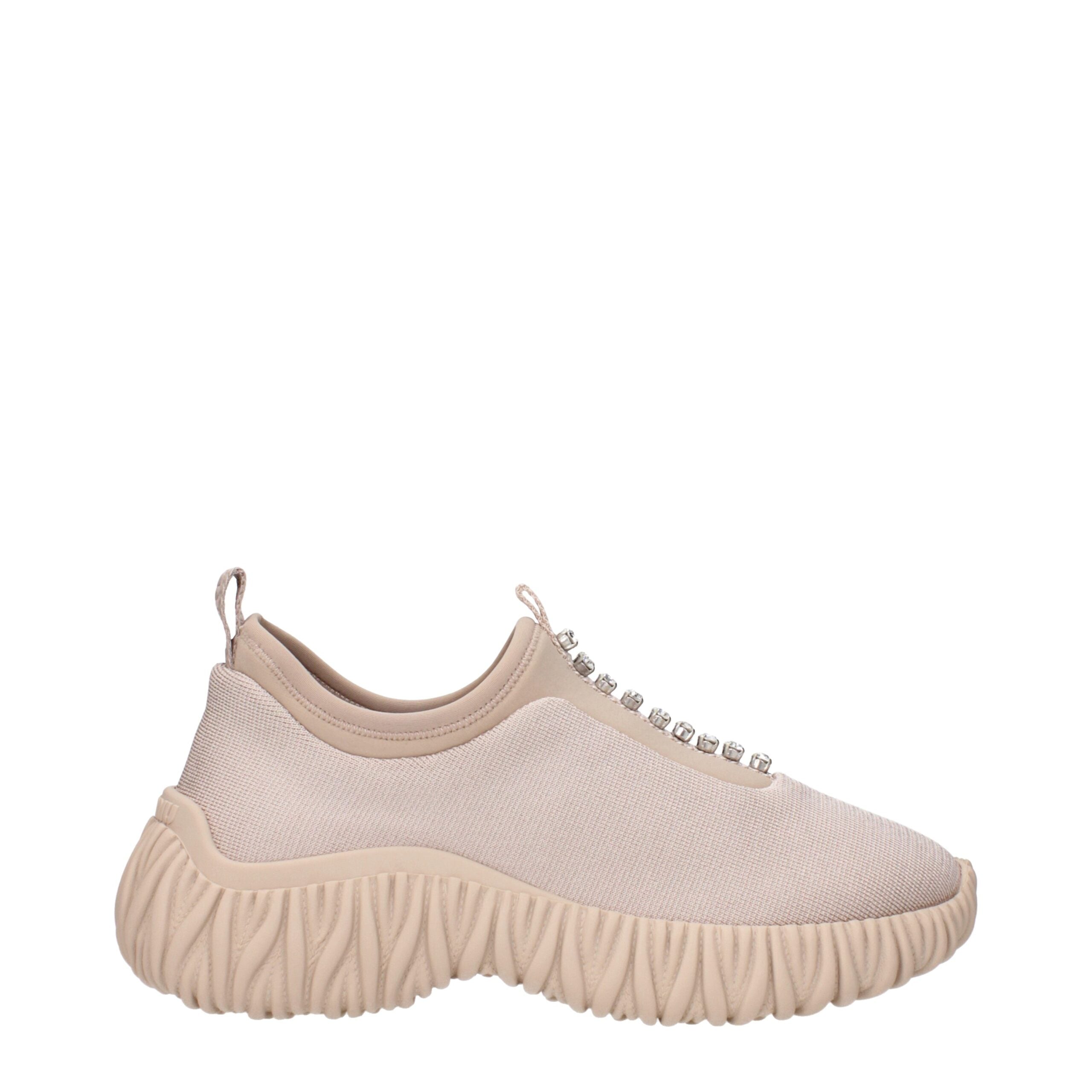 Baskets Miu Miu beige strass