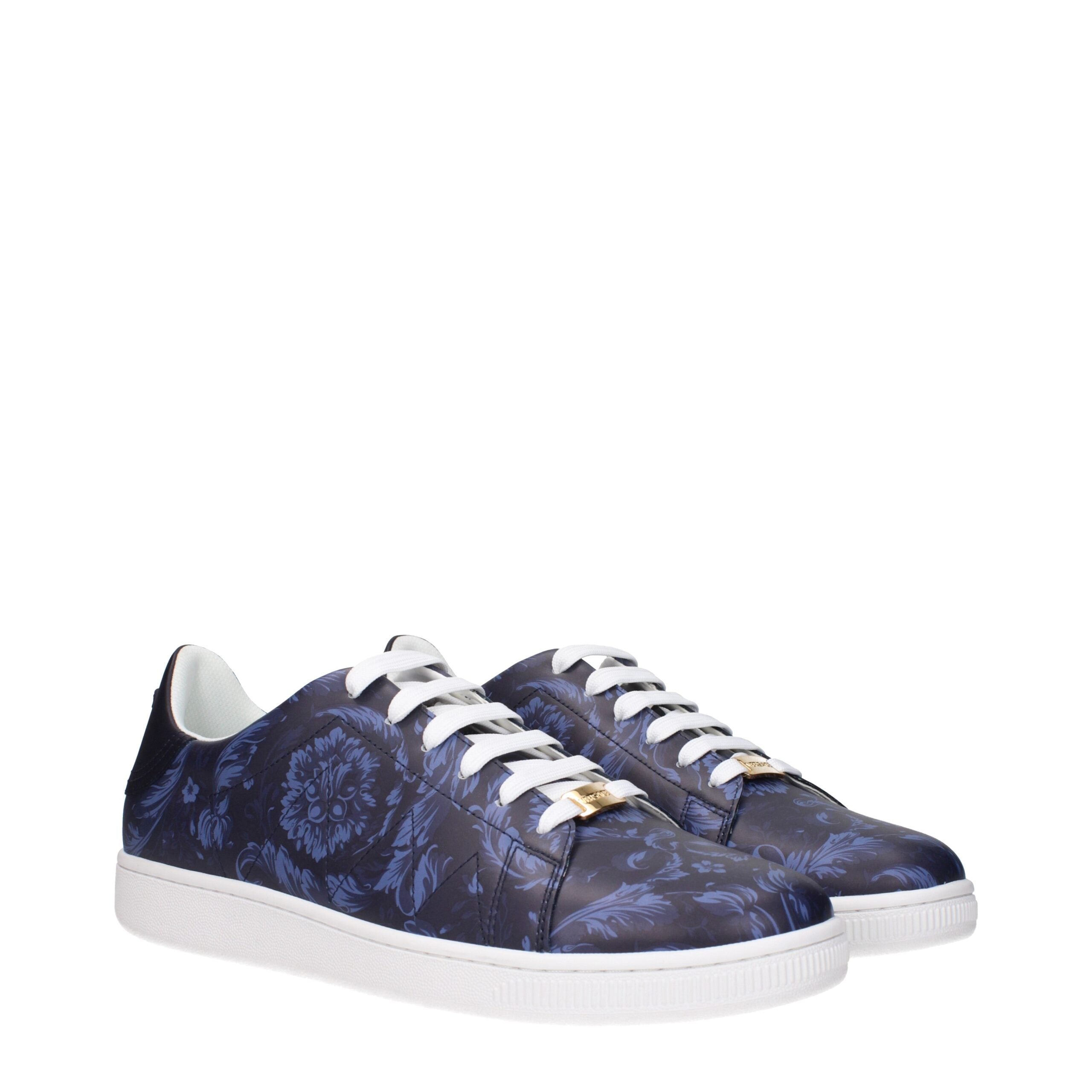 Baskets Versace cuir bleues