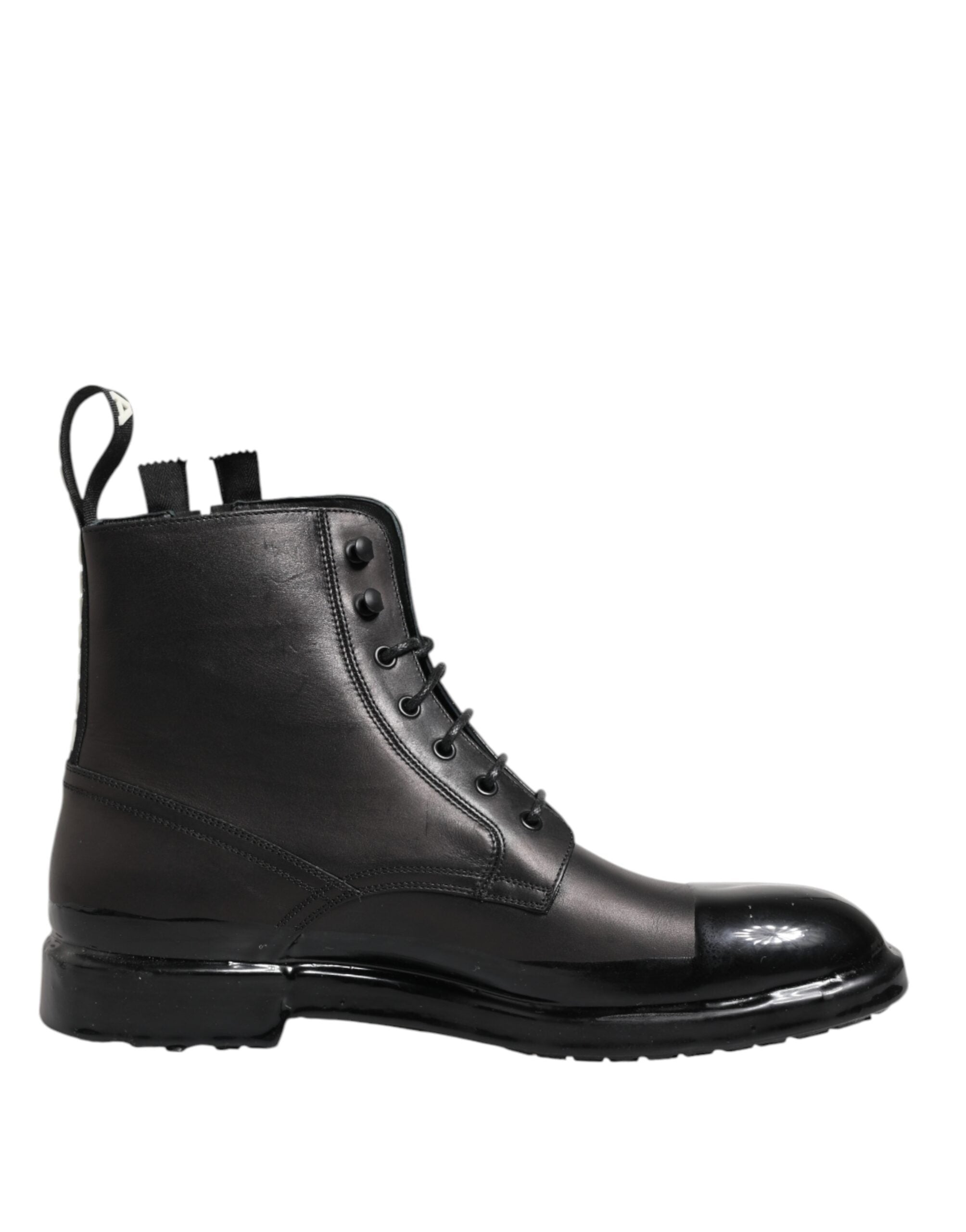 Bottines Dolce & Gabbana mi-mollet brunes noires