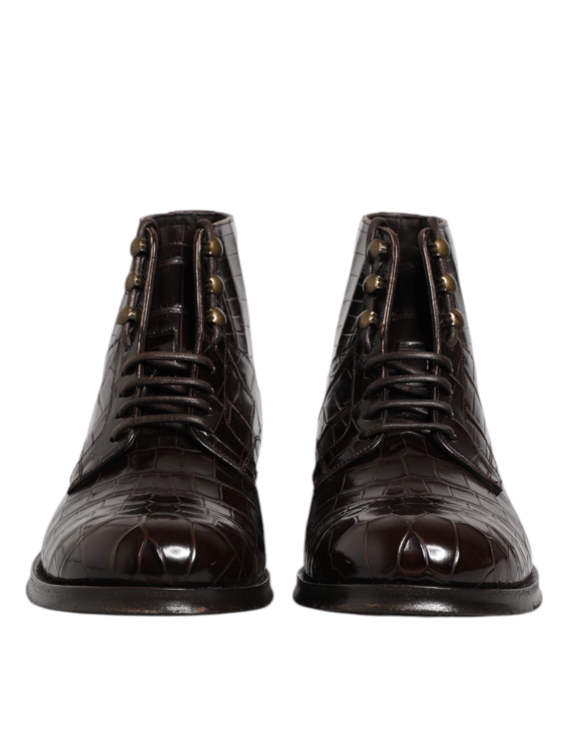 Bottines Dolce & Gabbana en cuir marron