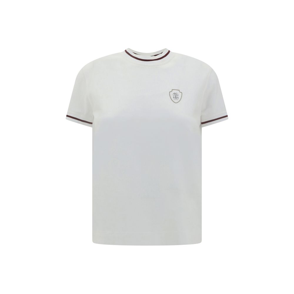 T-shirt Brunello Cucinelli logo beige