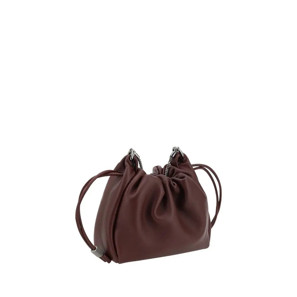 Sac à épaule Brunello Cucinelli Bucket Mellow noir Brunello Cucinelli