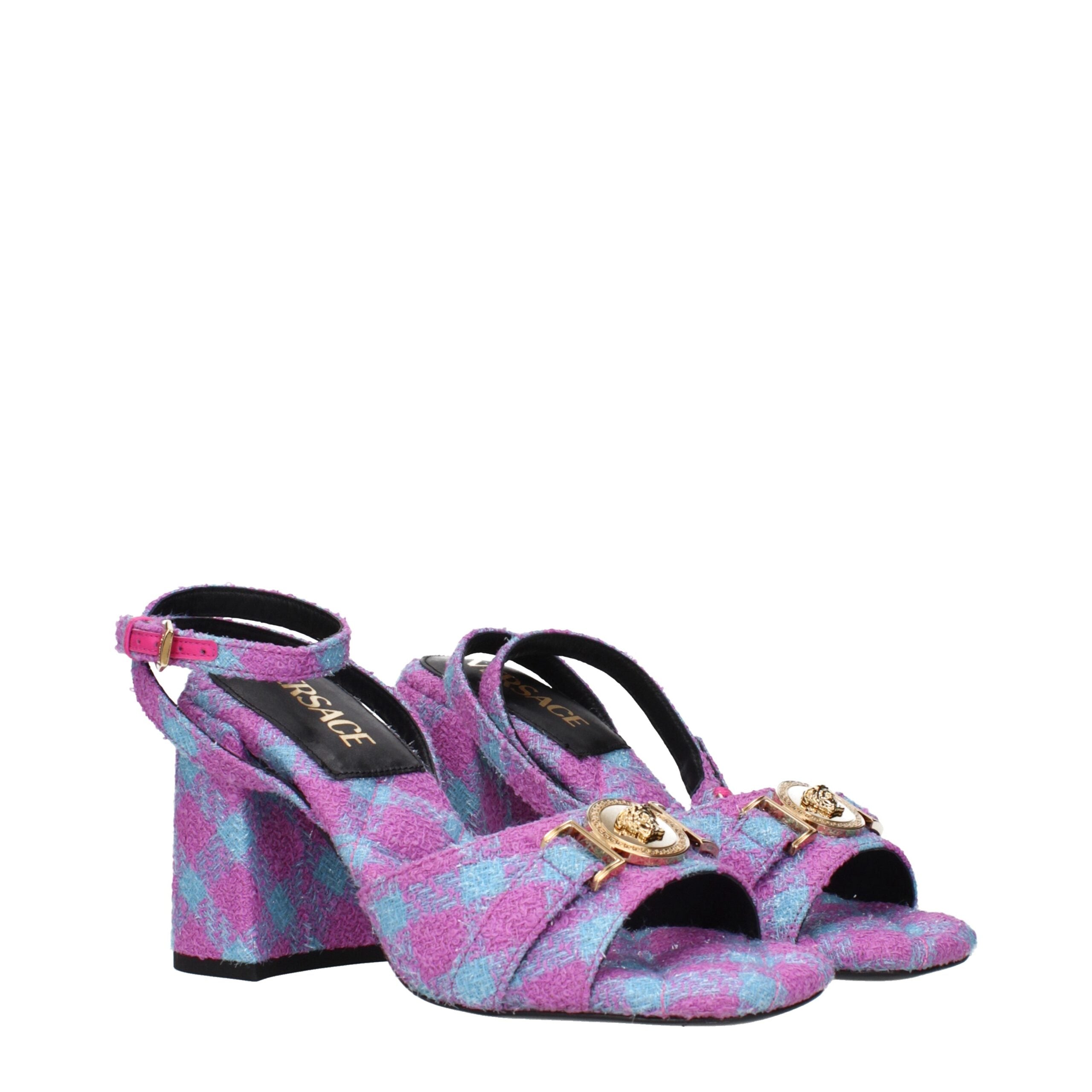 Sandales Versace détail rose