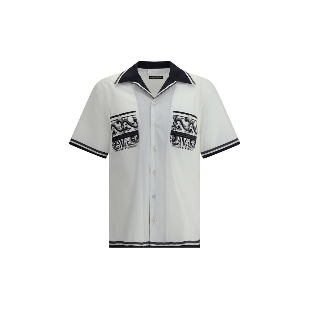 Chemise Dolce&Gabbana à col cubain blanche