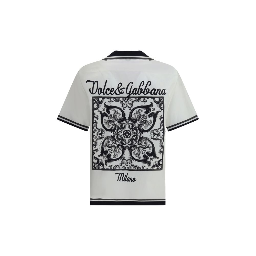 Chemise Dolce&Gabbana à col cubain blanche
