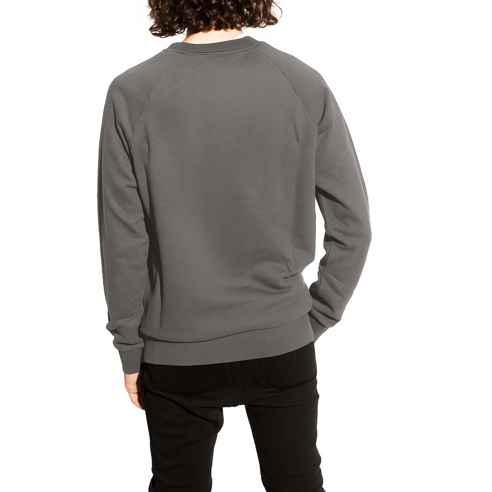 Sweatshirt Balmain logo gris mélangé