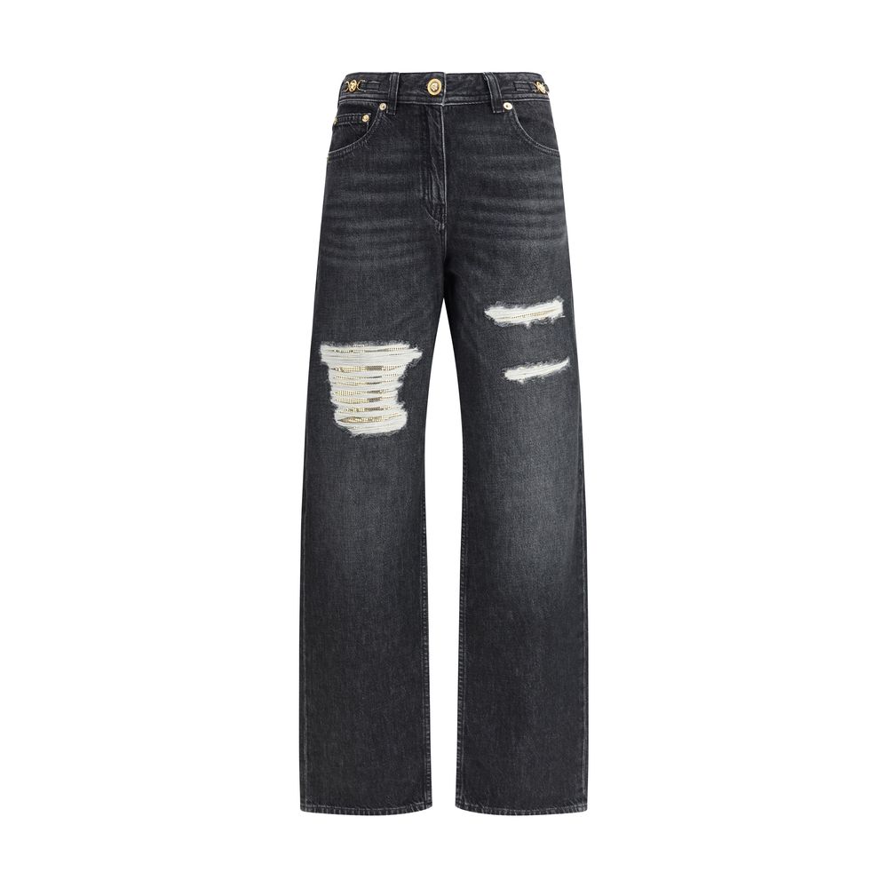 Jeans Versace Cut-Out bleu