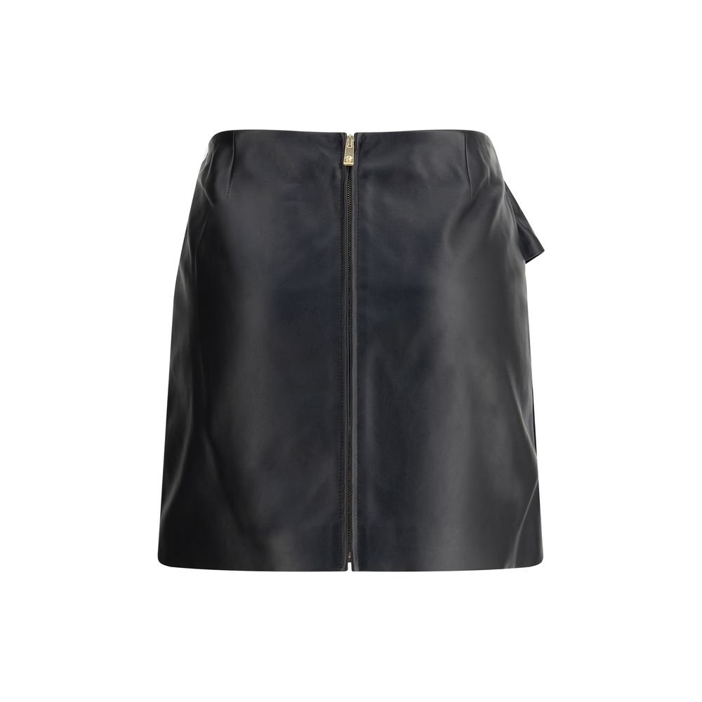 Jupe en cuir Versace Miniskirt noire