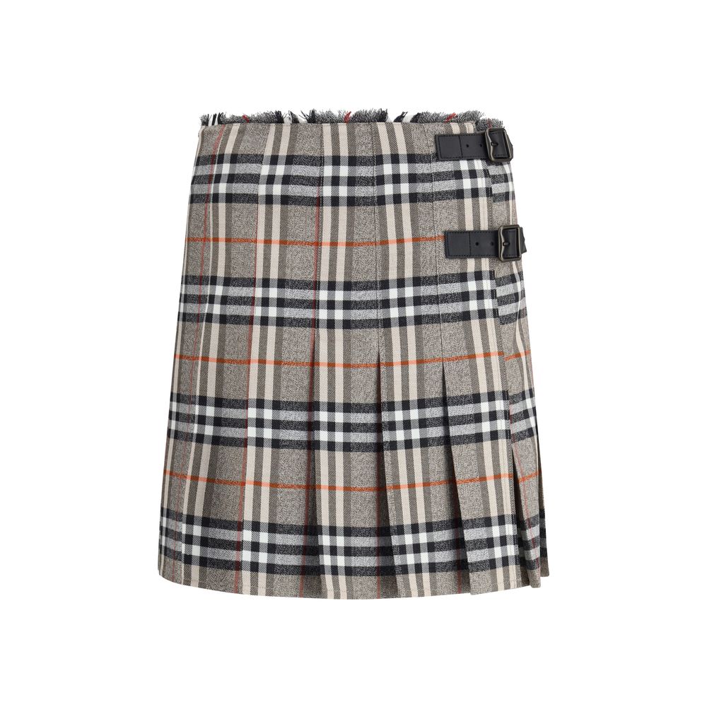 Minijupe Burberry Check Archive en laine