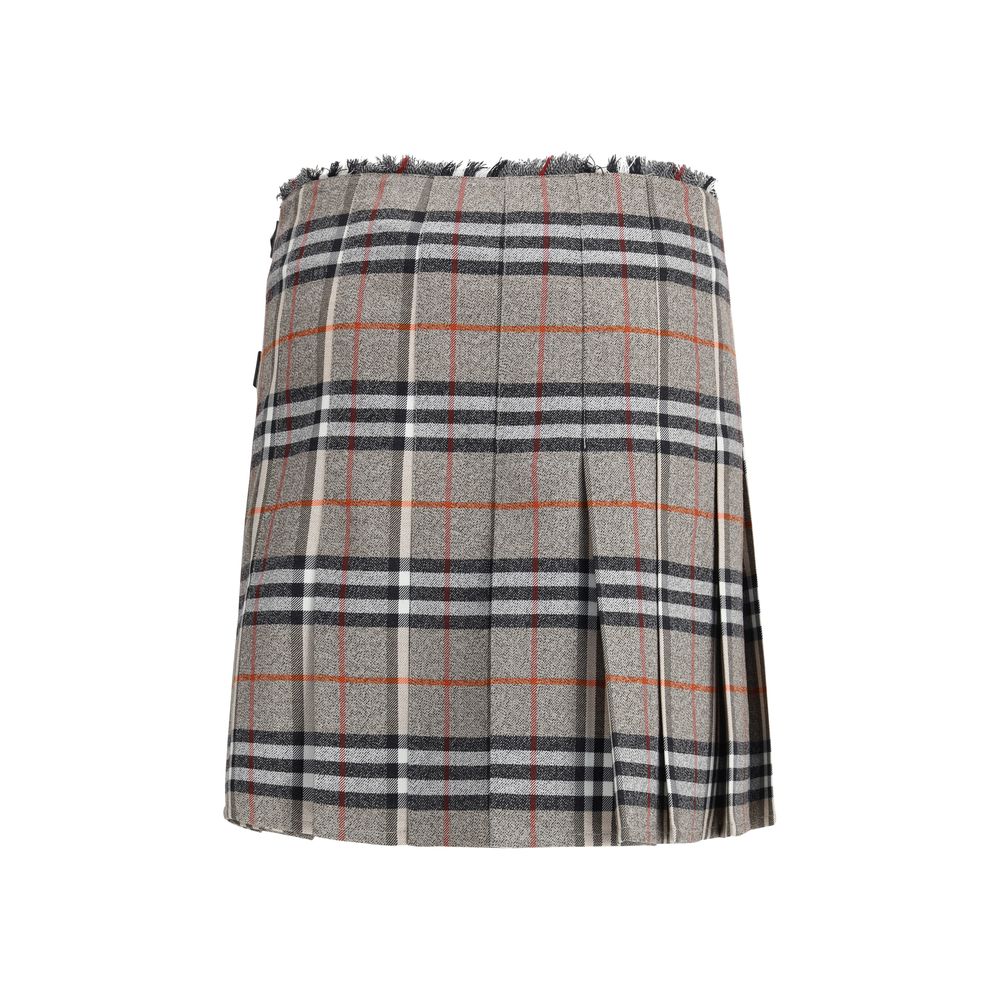 Minijupe Burberry Check Archive en laine